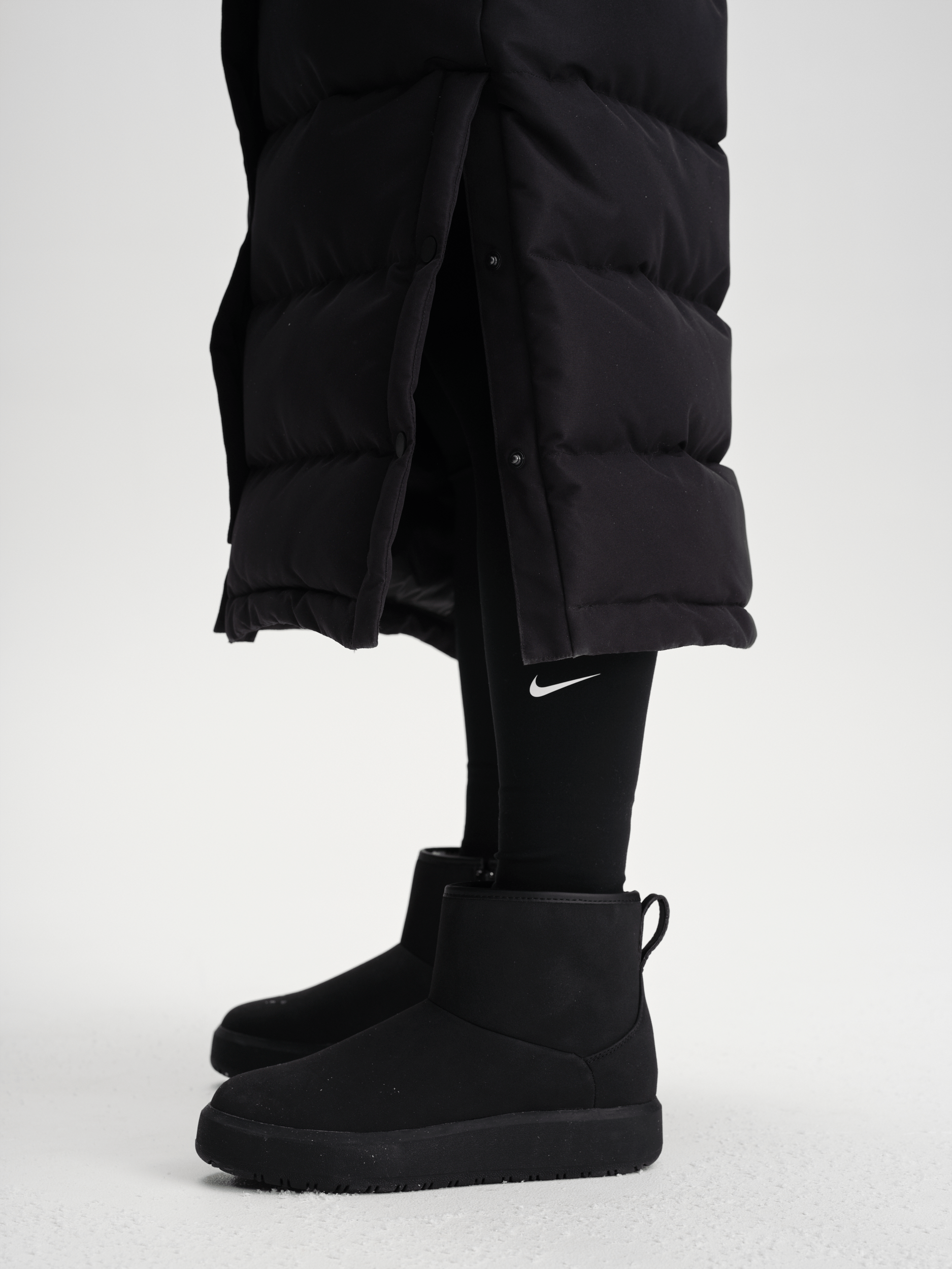 ULTRA LONG DOWN PARKA CZARNA Everest Pikowana Parka