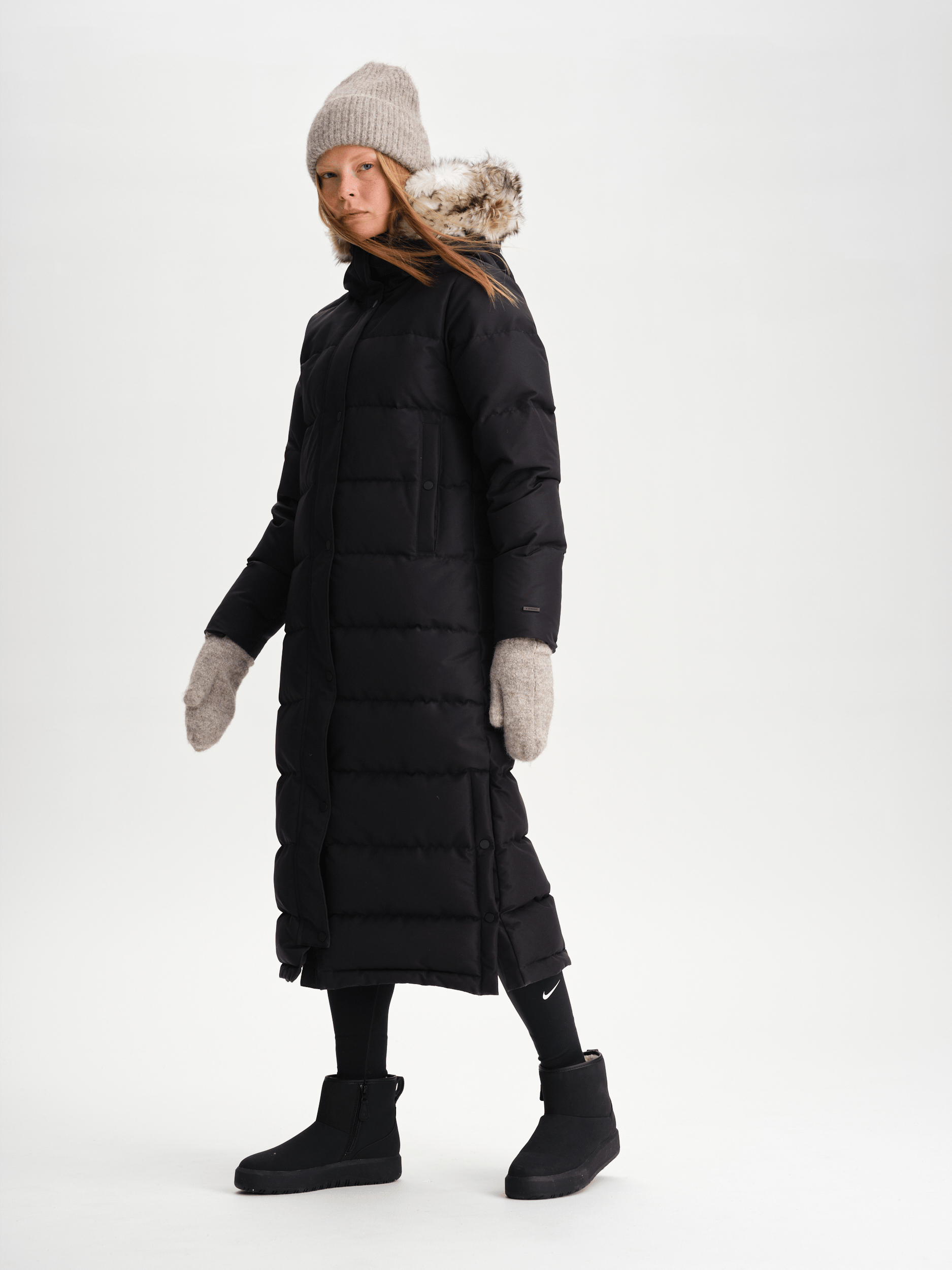 ULTRA LONG DOWN PARKA CZARNA Everest Pikowana Parka