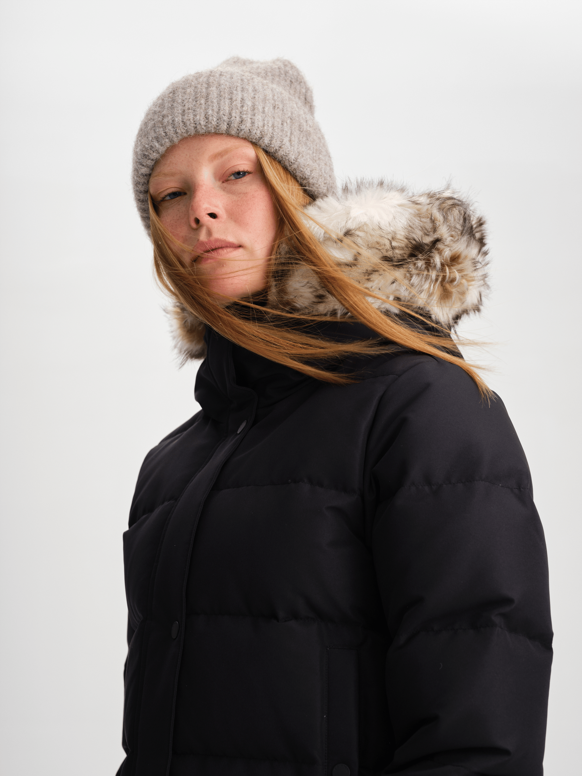 ULTRA LONG DOWN PARKA CZARNA Everest Pikowana Parka