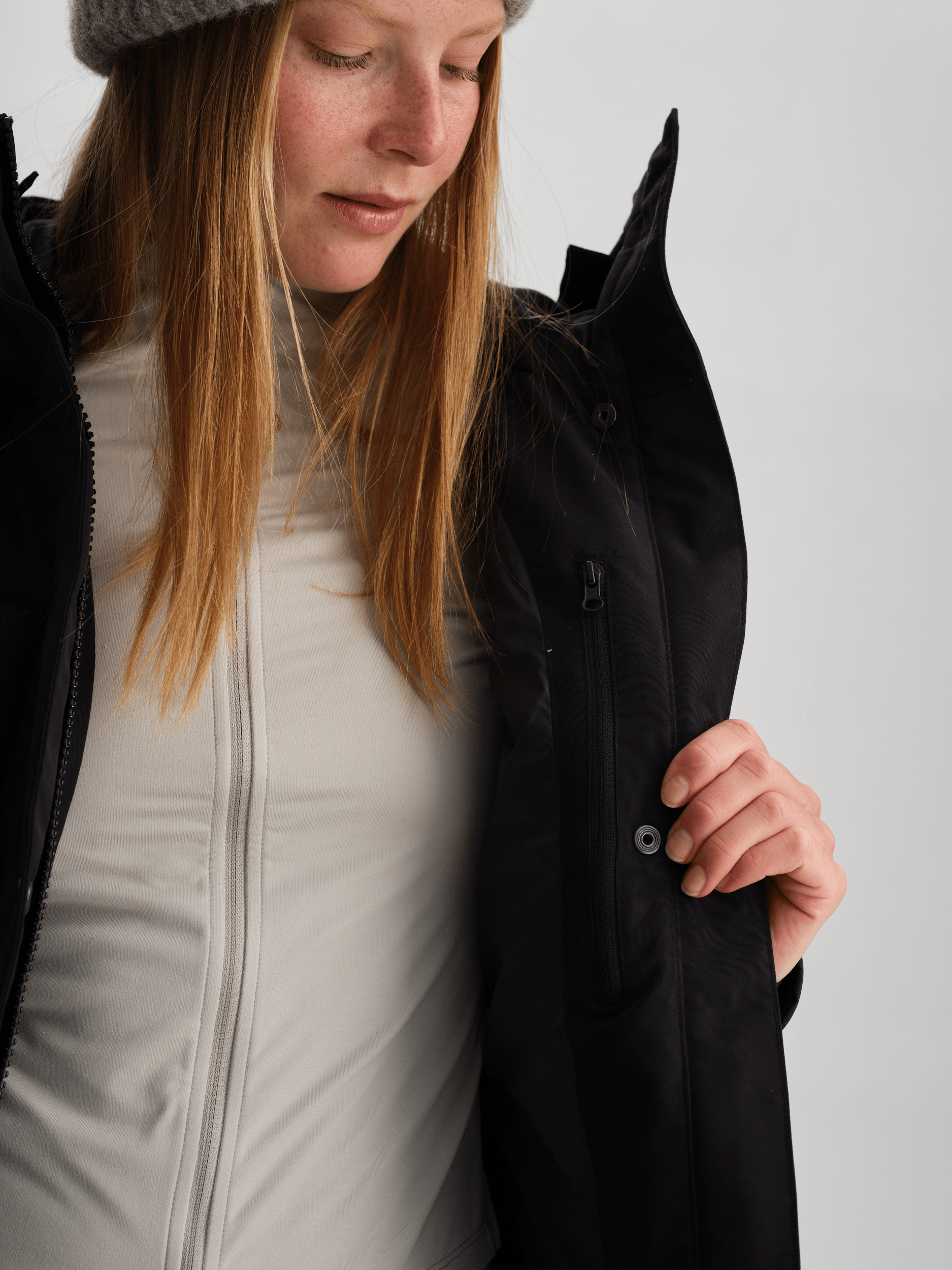 ULTRA LONG DOWN PARKA CZARNA Everest Pikowana Parka