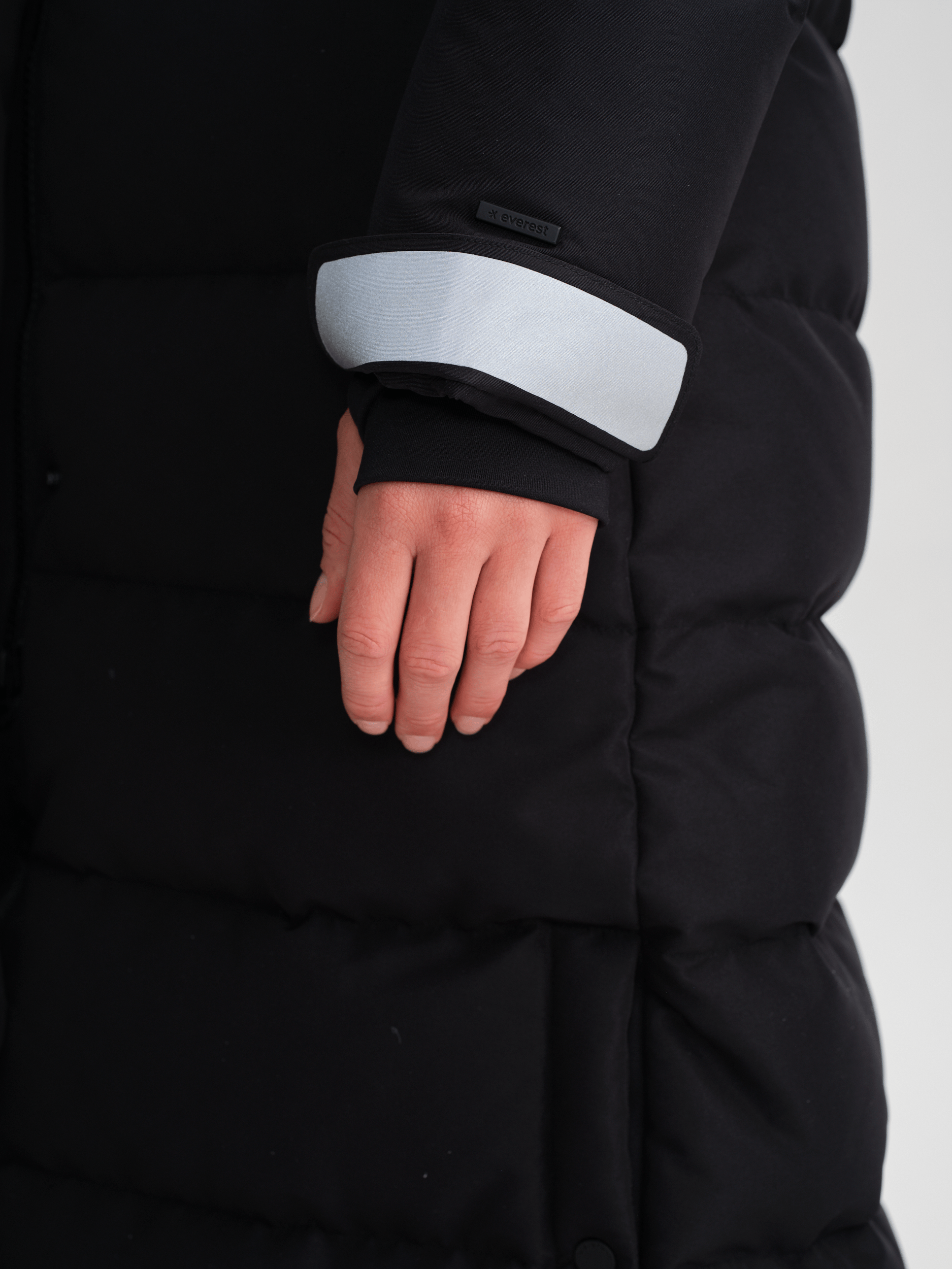 ULTRA LONG DOWN PARKA CZARNA Everest Pikowana Parka