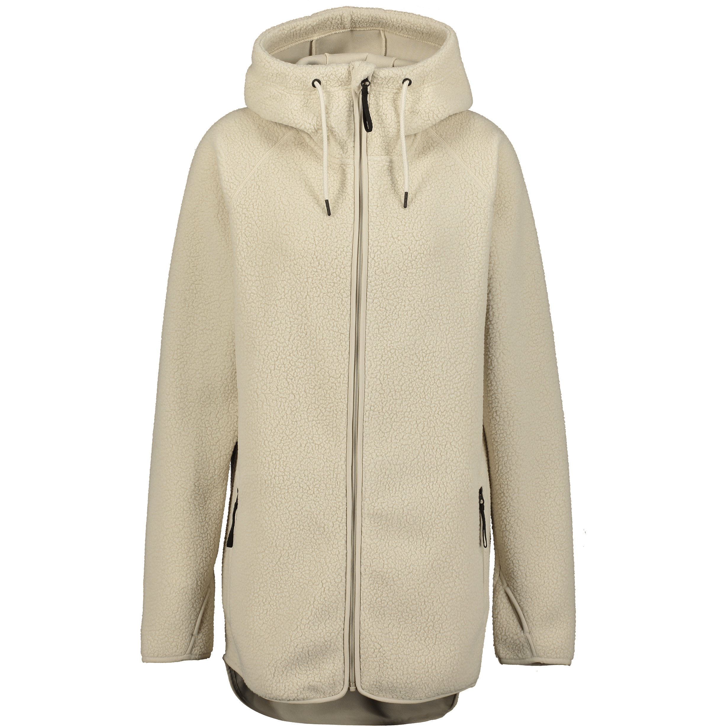 PILE LONG HOOD IVORY BEIGE Everest Second Layer