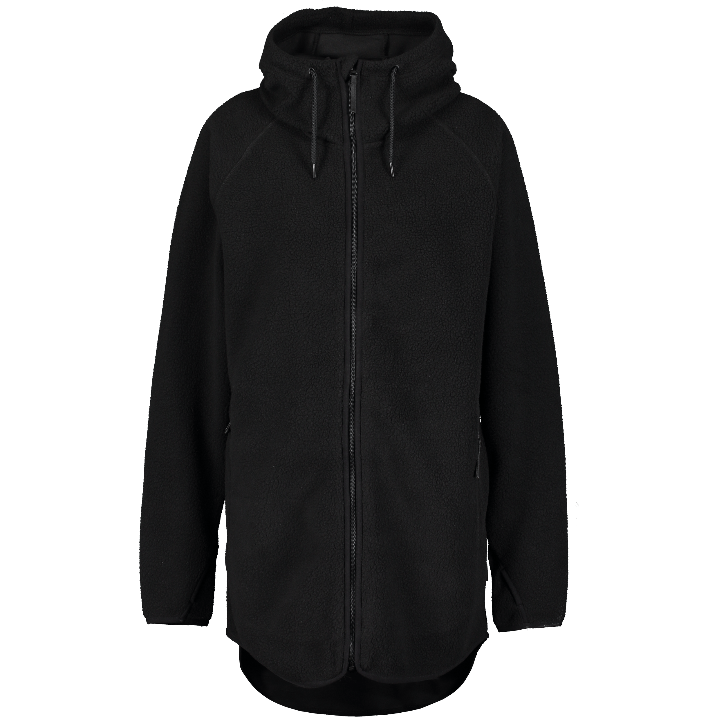 PILE LONG HOOD BLACK Everest Fleece Jumper