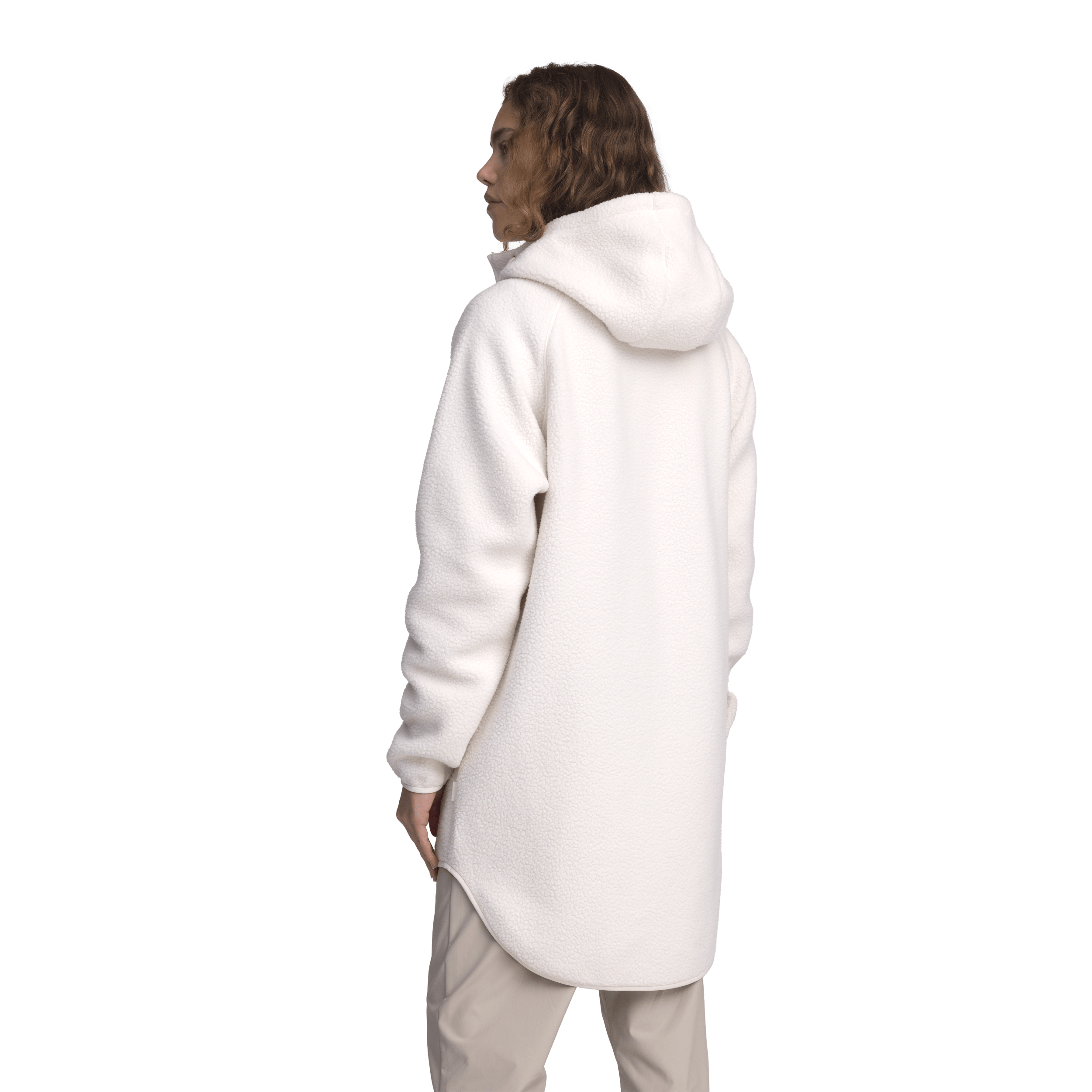PILE LONG HOOD OFF WHITE Everest Second Layer