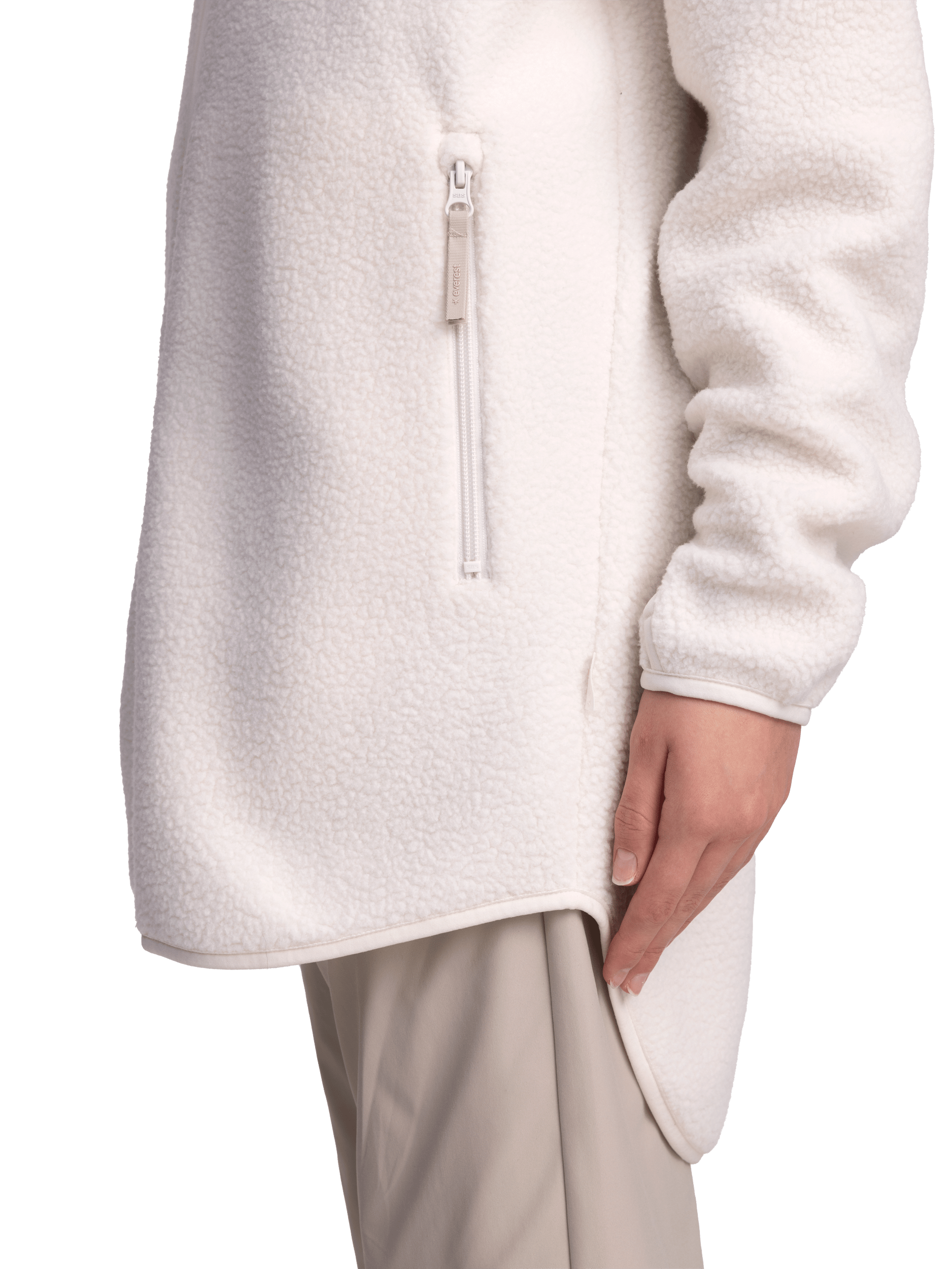 PILE LONG HOOD OFF WHITE Everest Second Layer