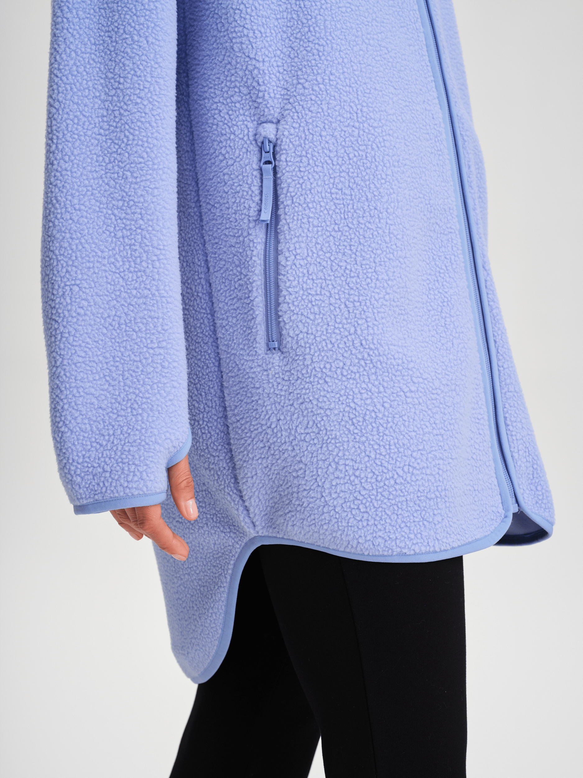 PILE LONG HOOD LIGHT LAVENDEL Everest Fleece Jumper