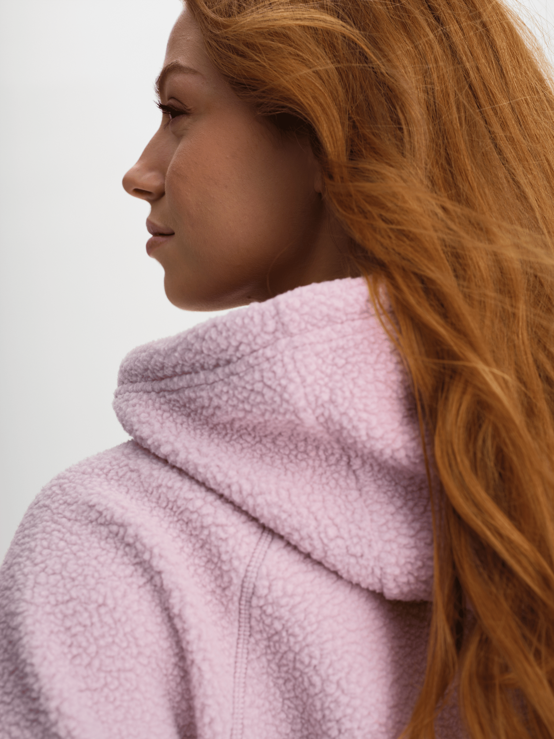 PILE LONG HOOD MAUVE BLUSH Everest Second Layer