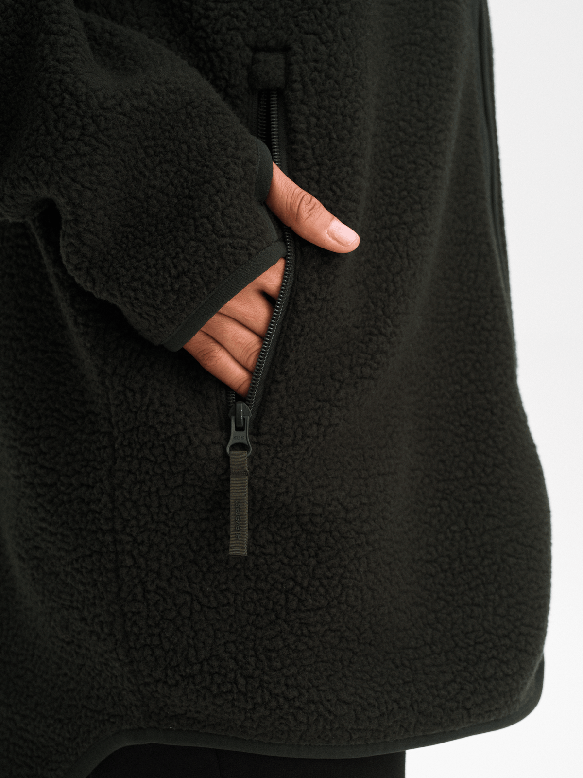 PILE LONG HOOD DEEP GREEN Everest Second Layer