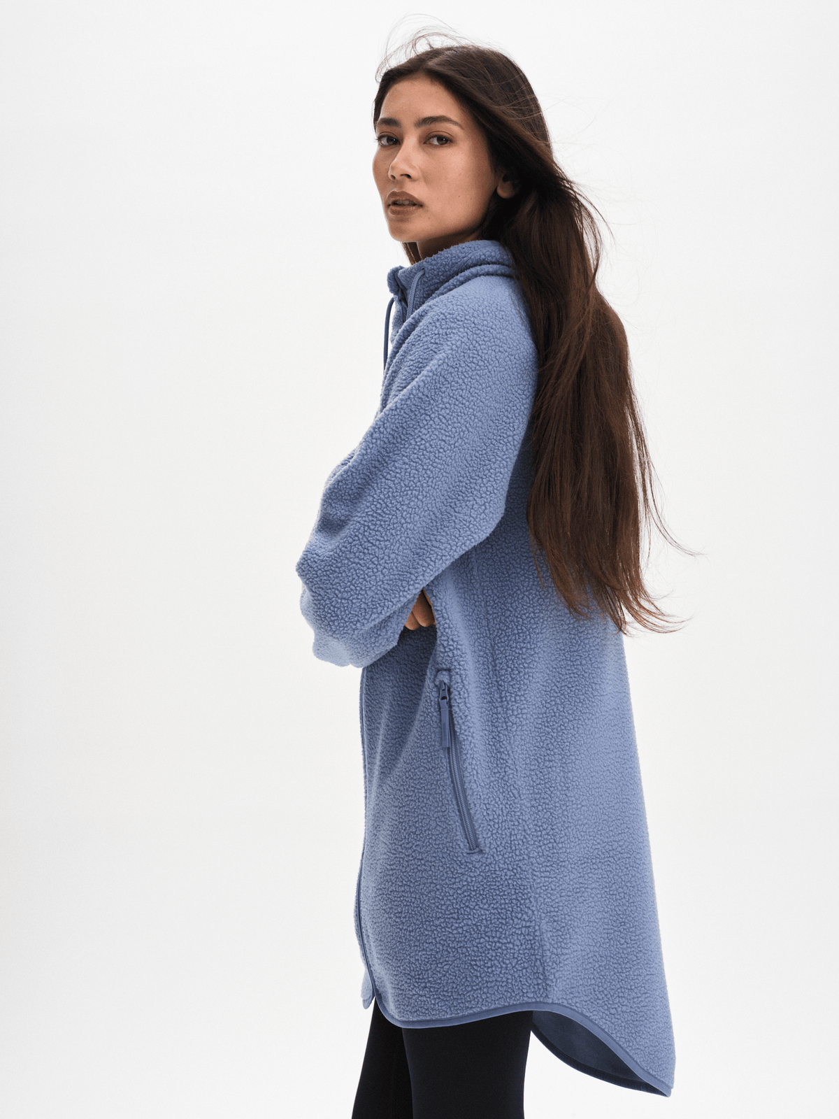 PILE LONG HOOD PURPLE WIND Everest Second Layer