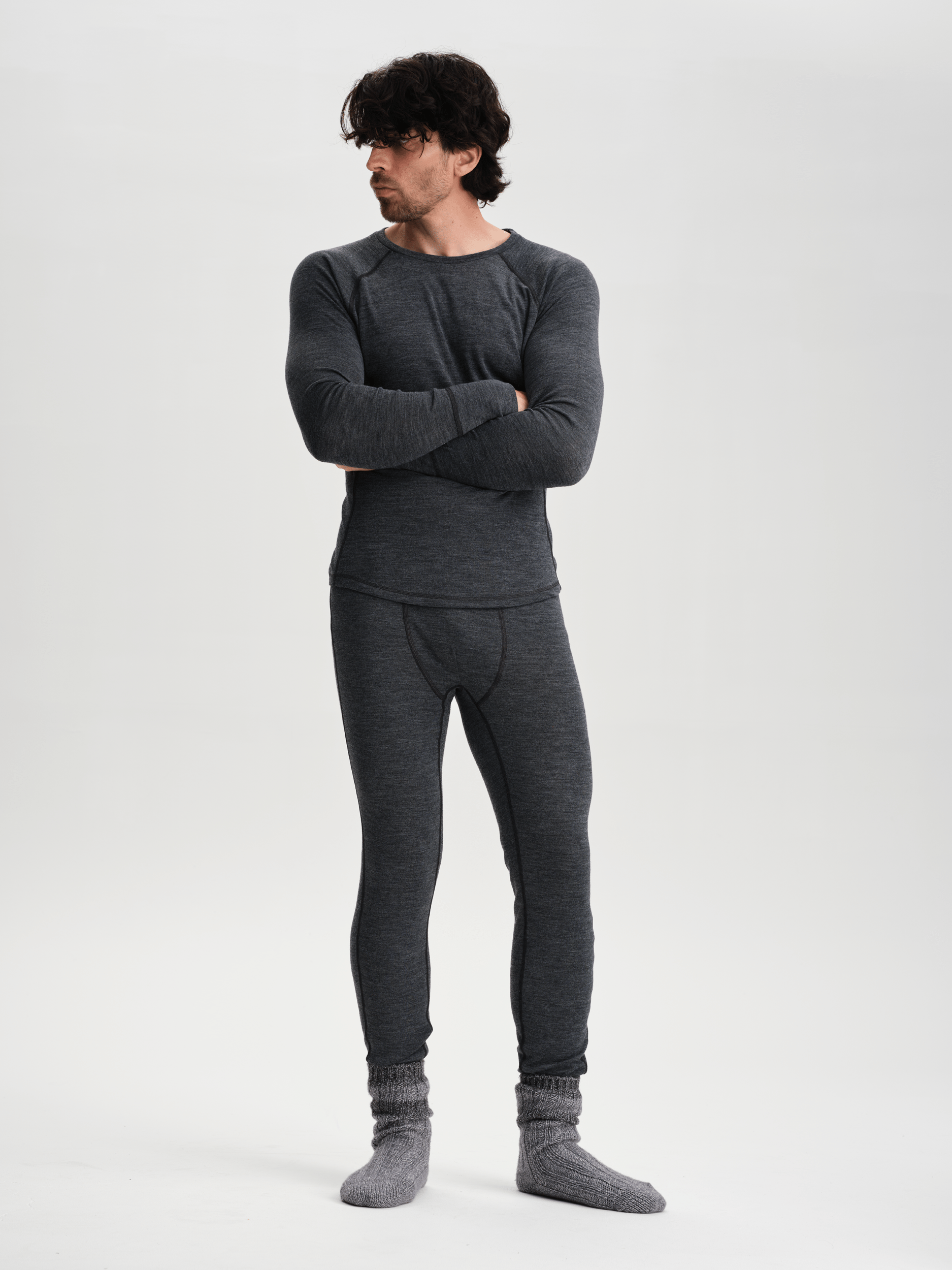 WOOL UW PNT 2 GREY MELANGE Everest First Layer Wool