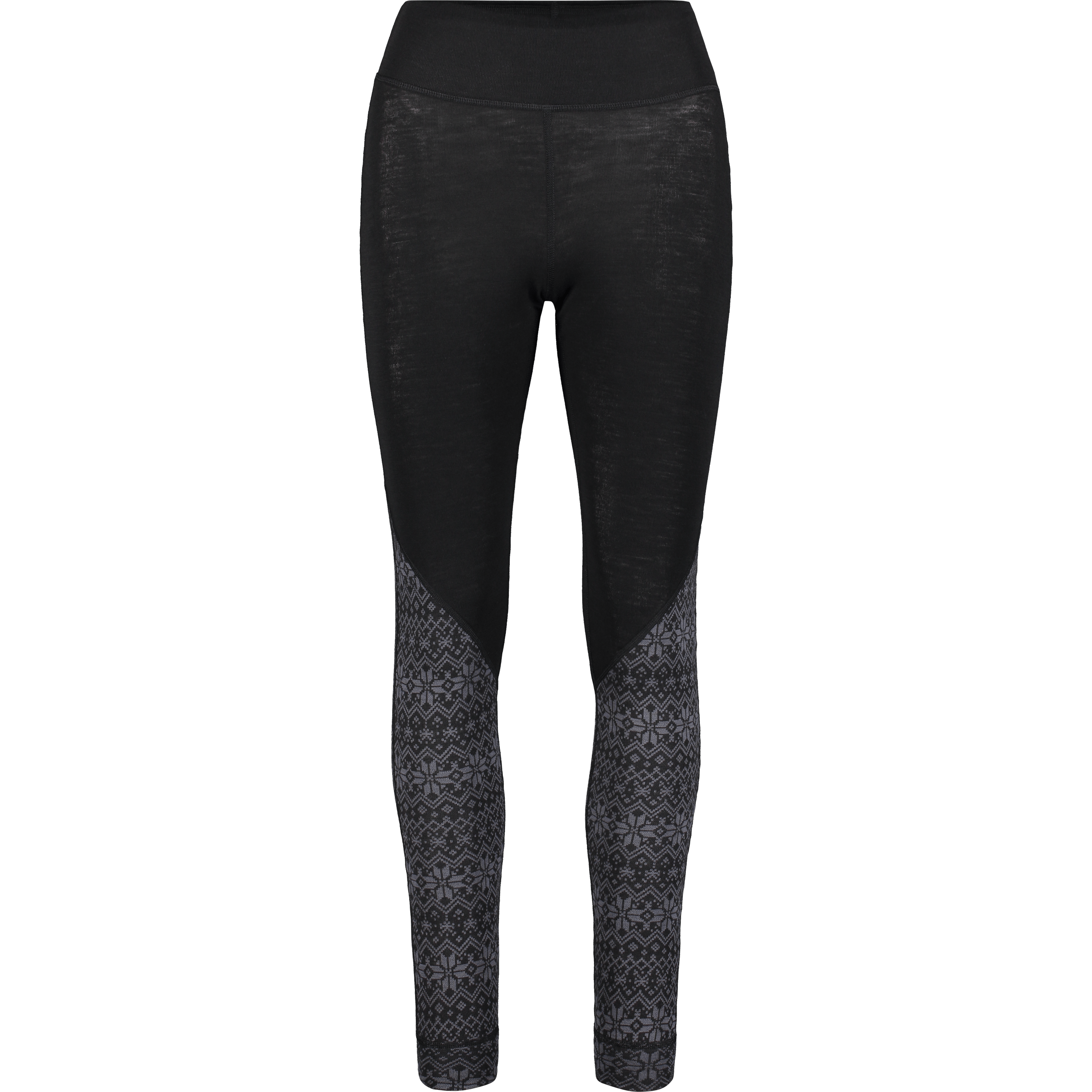 WOOL BASE LAYER PANT BLACK/GREY PATTERN WOMEN Everest Base Layer Wool