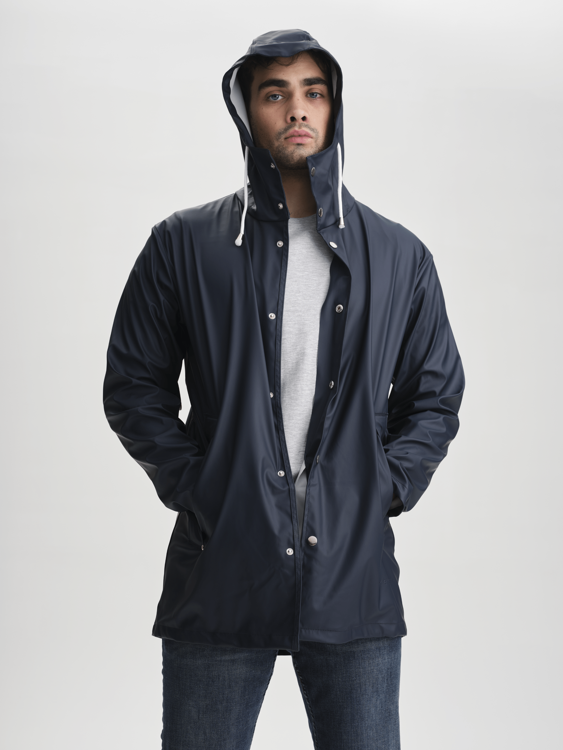 RAIN COAT NAVY Everest All Weather Coat