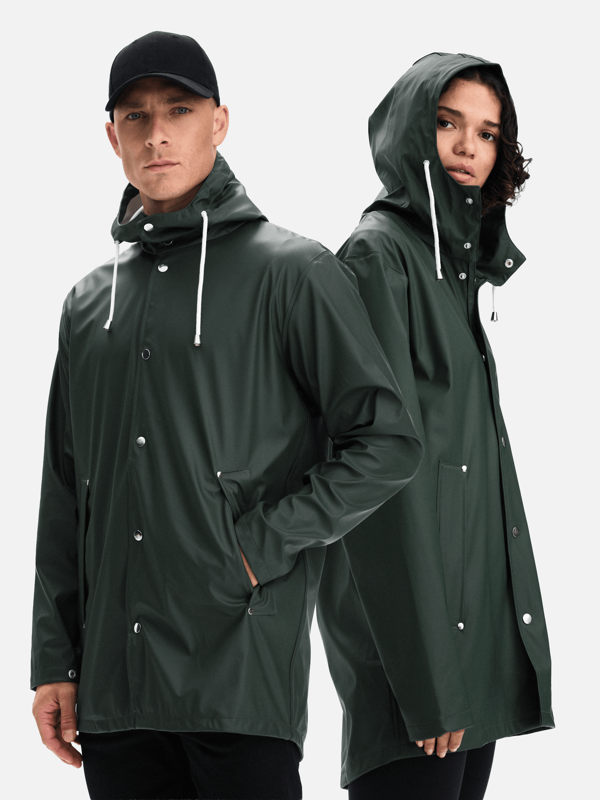RAIN COAT DARK GREEN Everest All Weather Coat