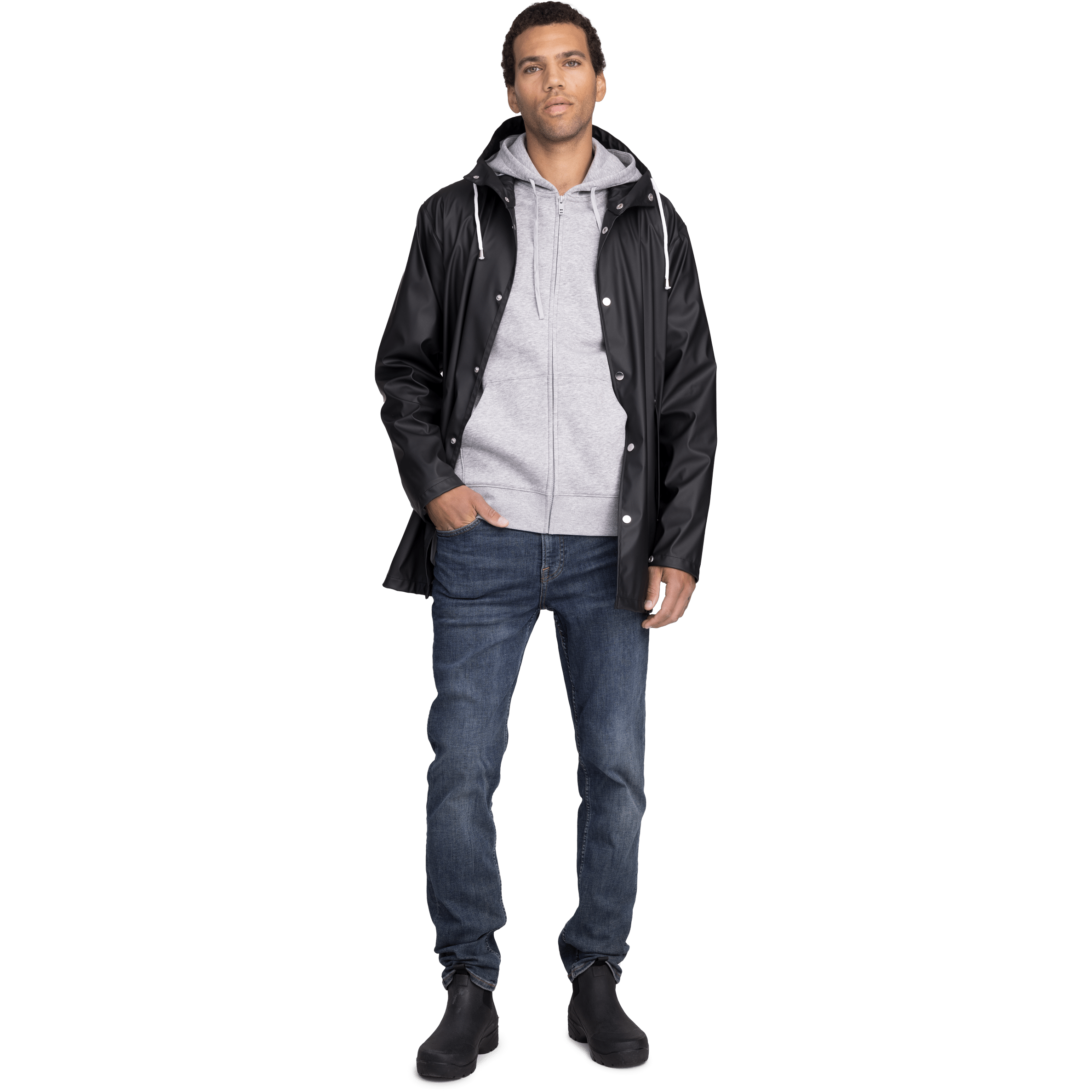 RAIN COAT BLACK Everest All Weather Coat