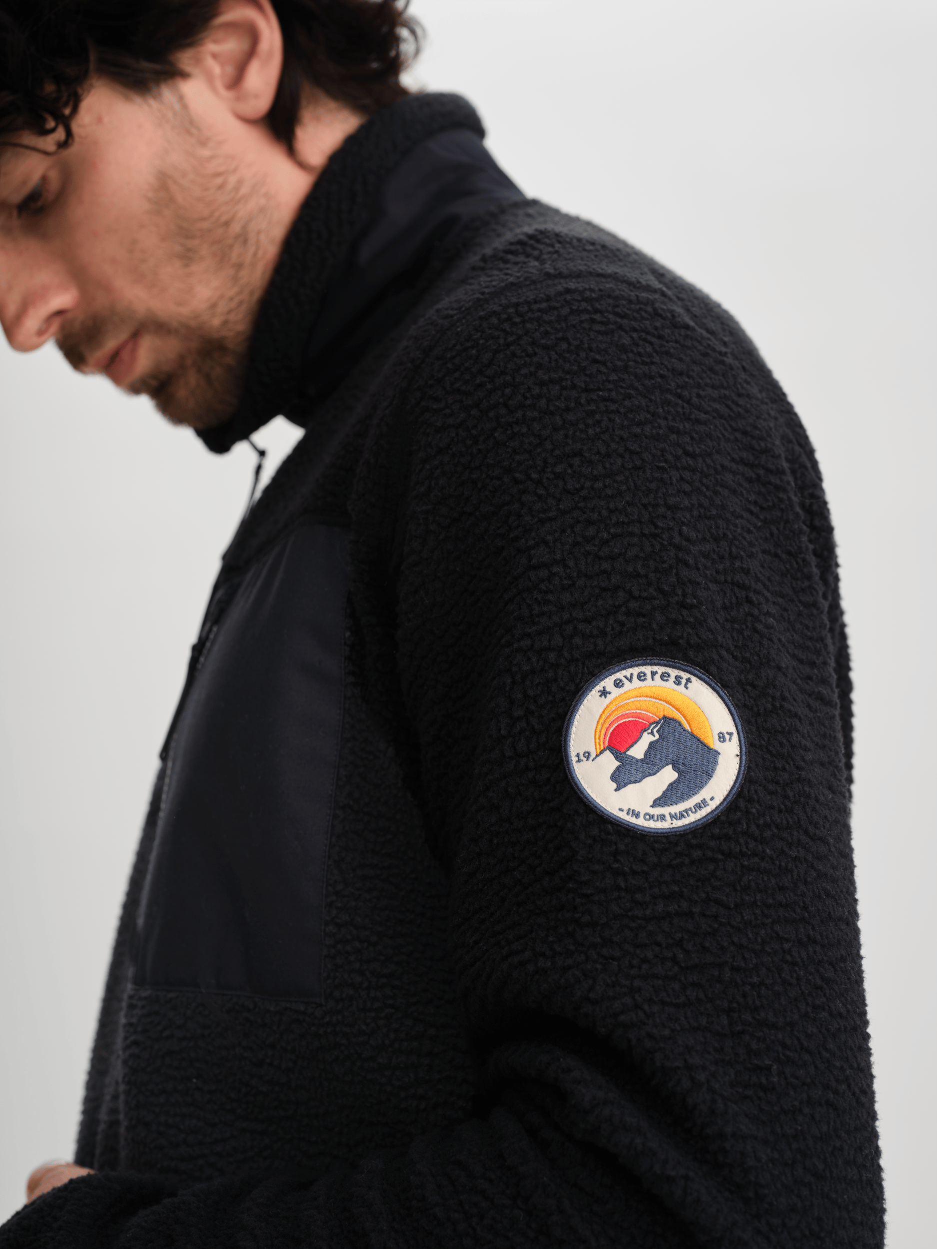 PILE SHIRT RETRO BLACK Everest Pile Fleece