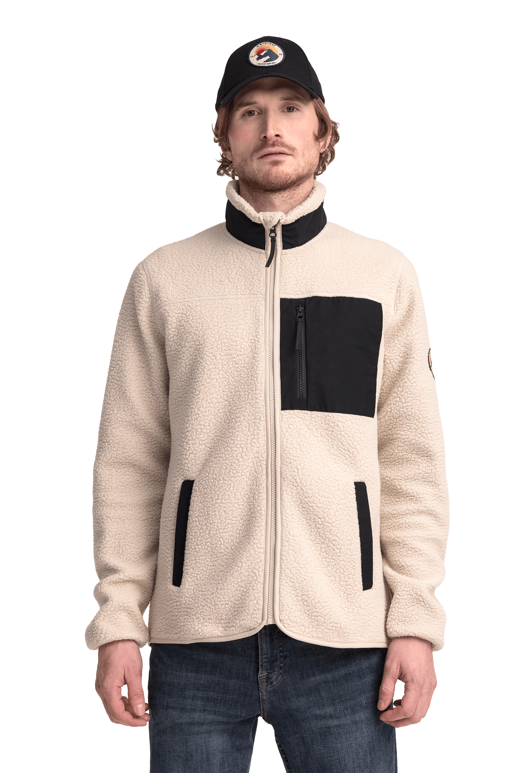 PILE SHIRT RETRO IVORY BEIGE Everest Fleece-Shirt