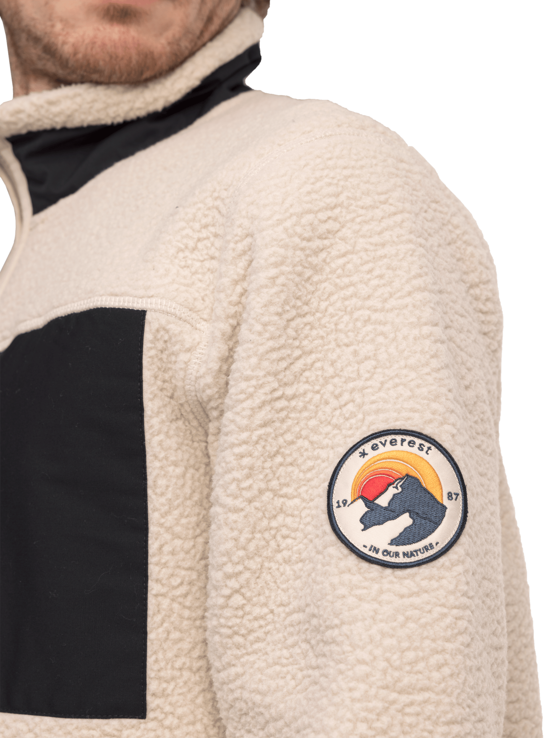 PILE SHIRT RETRO IVORY BEIGE Everest Fleece-Shirt