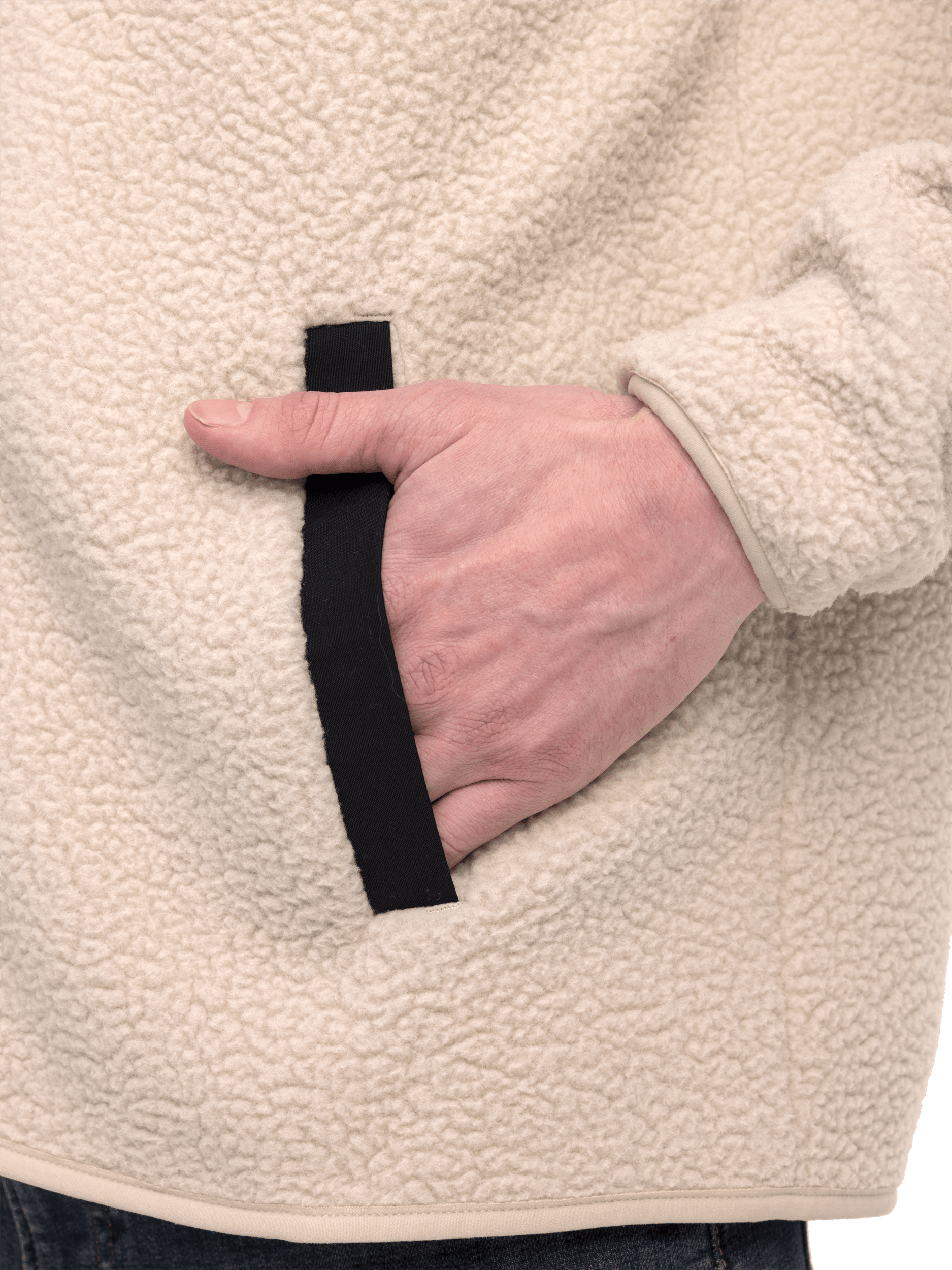 PILE SHIRT RETRO IVORY BEIGE Everest Fleece-Shirt