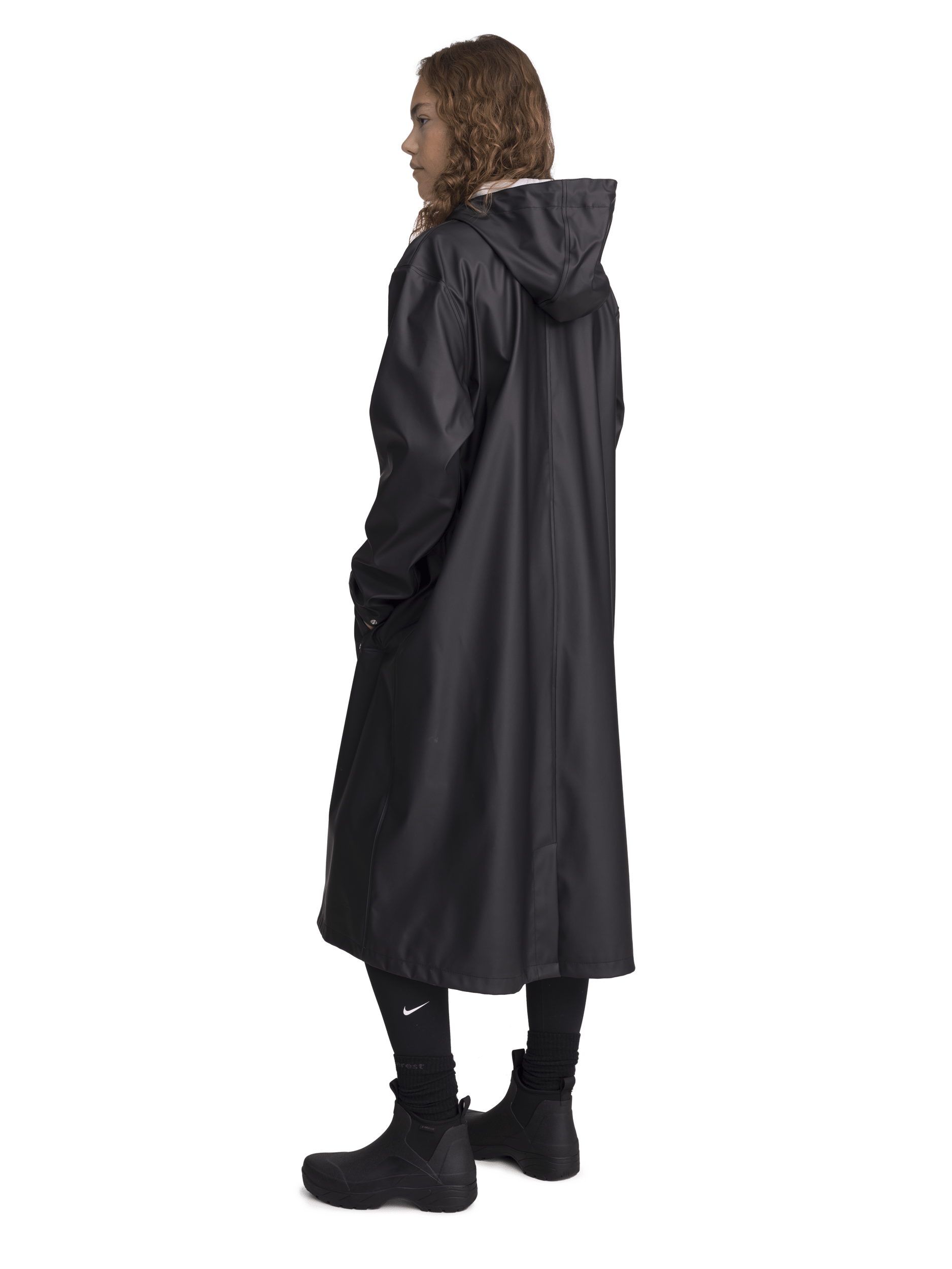 RAIN COAT LONG BLACK WOMEN Everest All Weather Coat