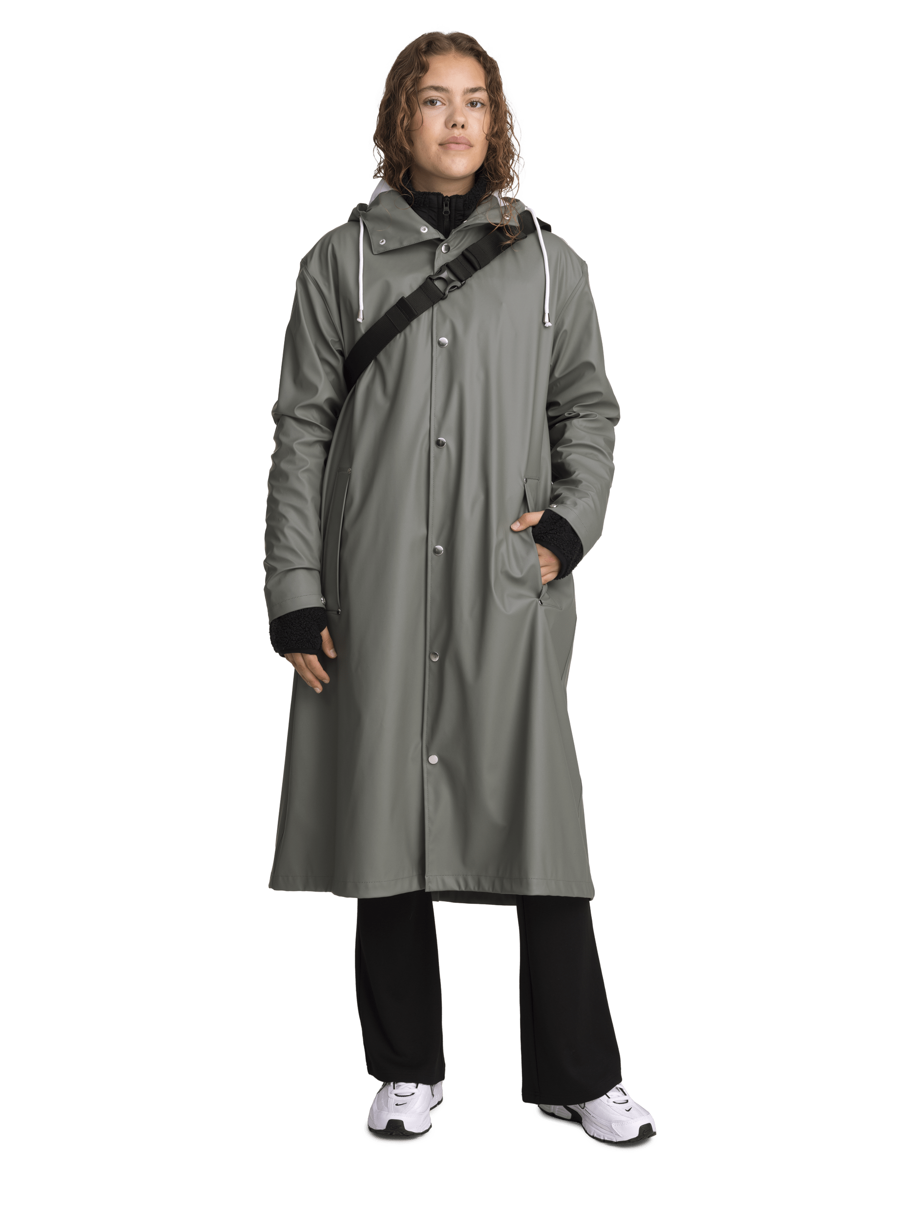 RAIN COAT LONG KHAKI GREY Everest All Weather Coat