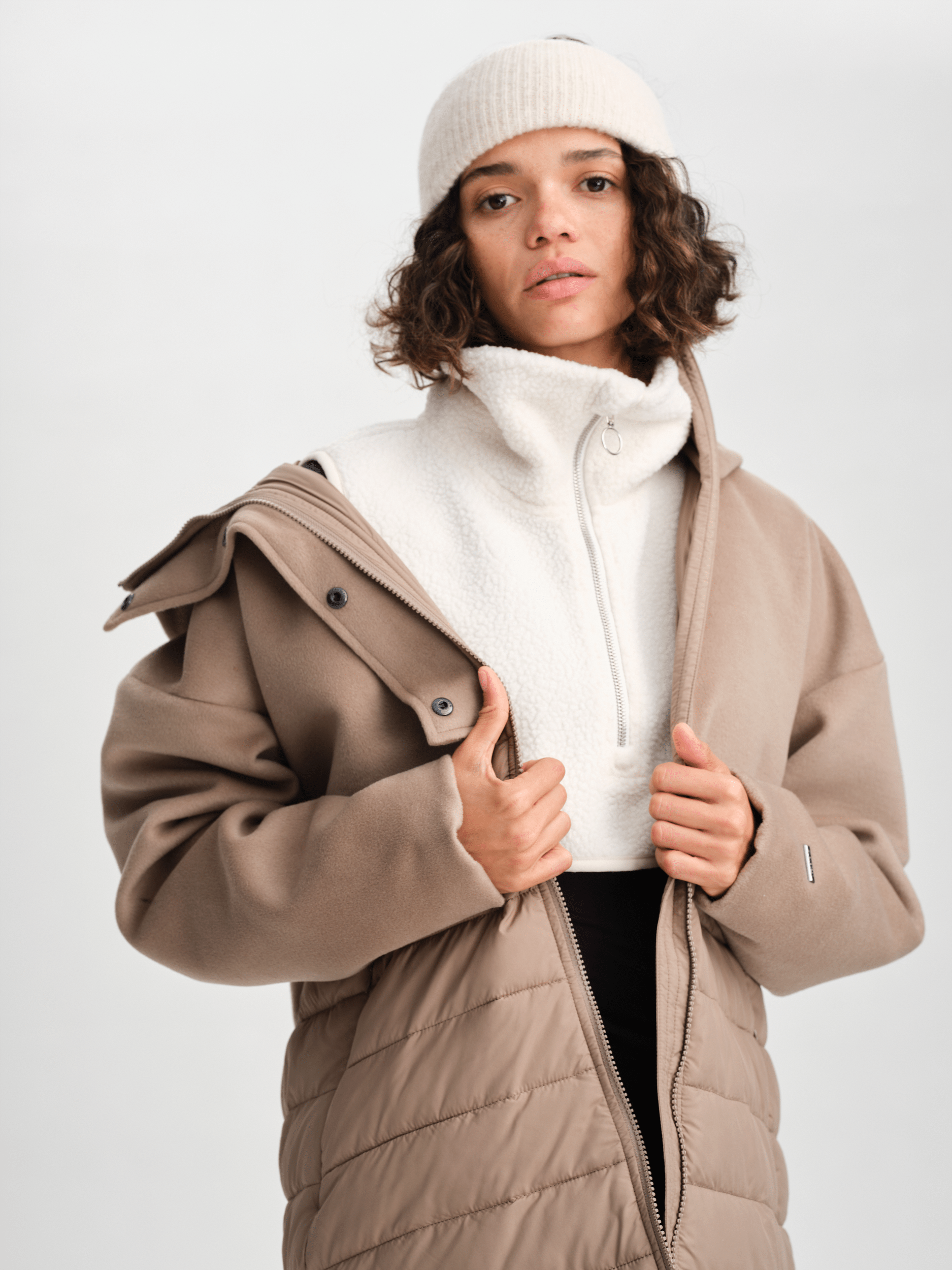 EDITH COAT DESERT BEIGE Everest Padded Coat