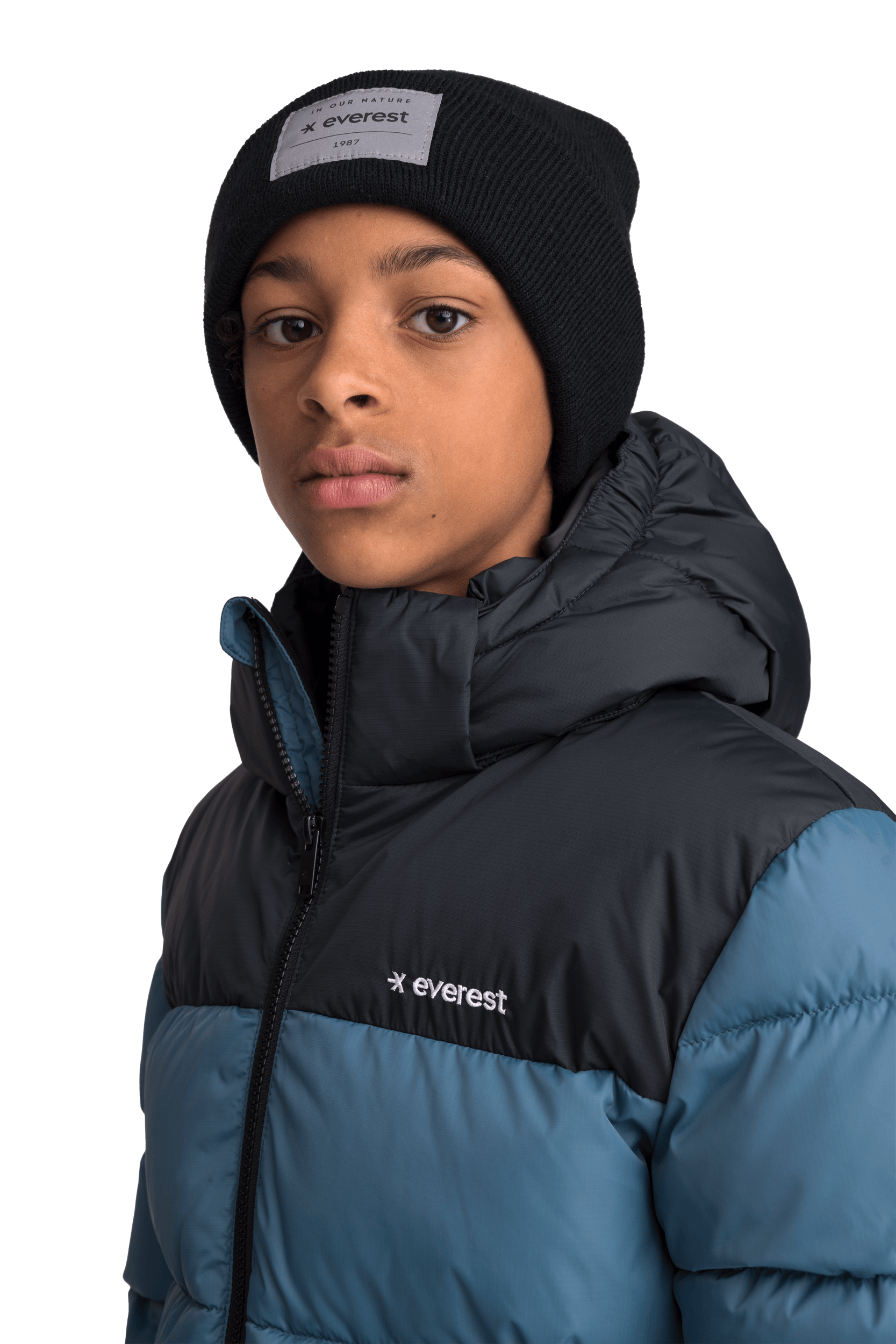 YAZZ JACKET DENIM BLUE/BLACK Everest Padded Jacket
