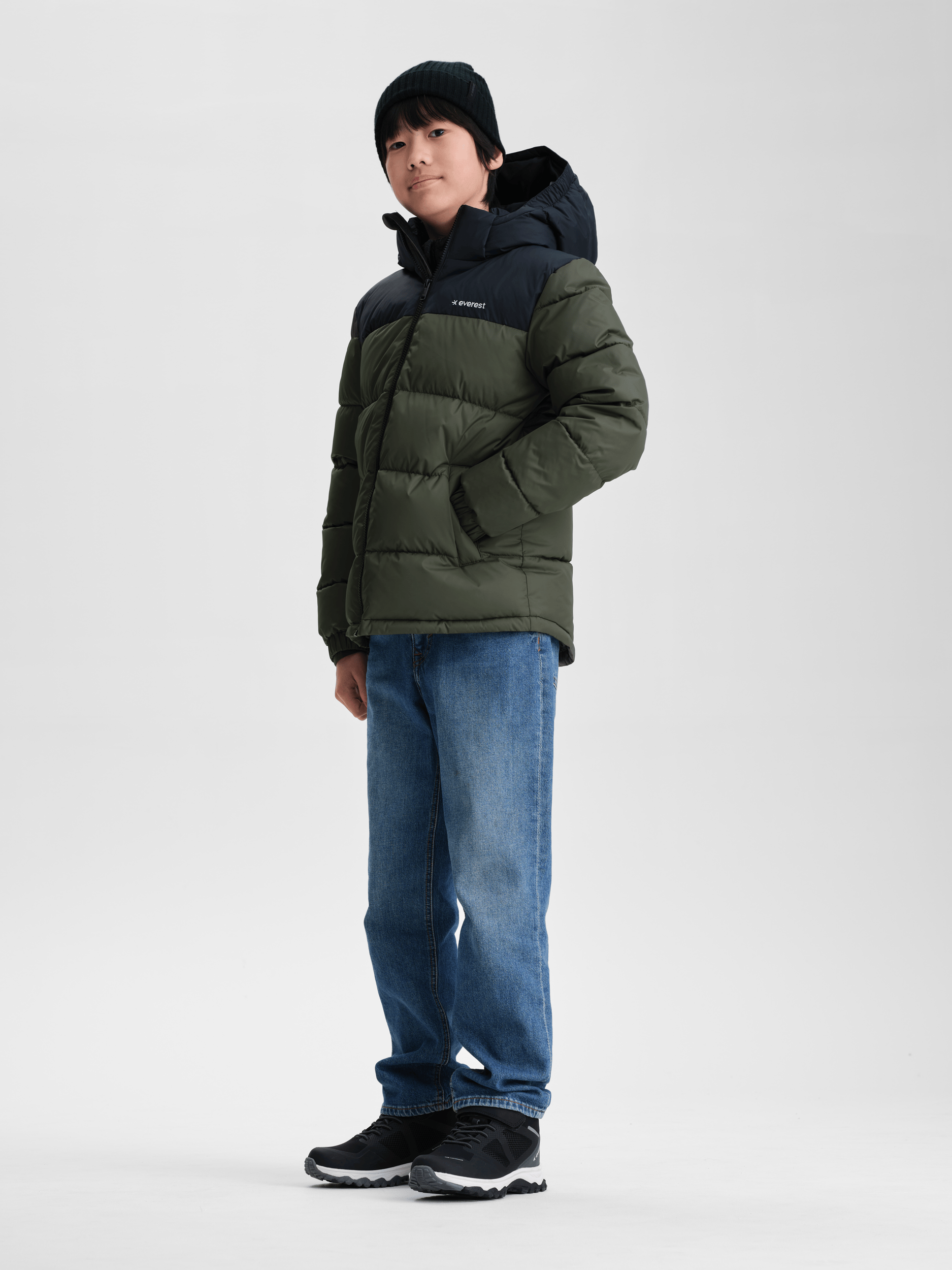 YAZZ KURTKA RICH KHAKI/BLACK Everest Kurtka ocieplana