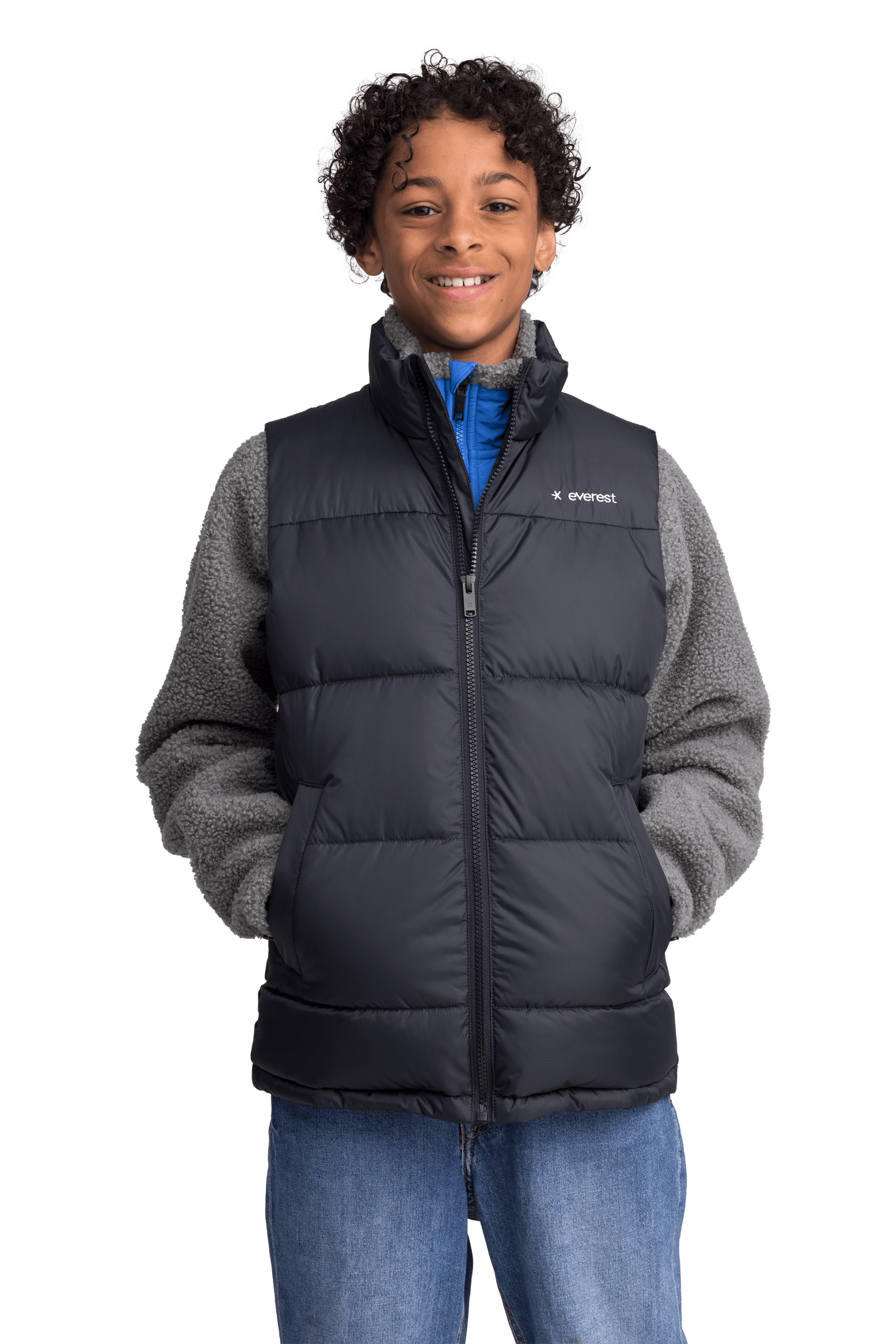 YAZZ KAMIZELKA CZARNA JUNIOR Everest Kamizelka ocieplana