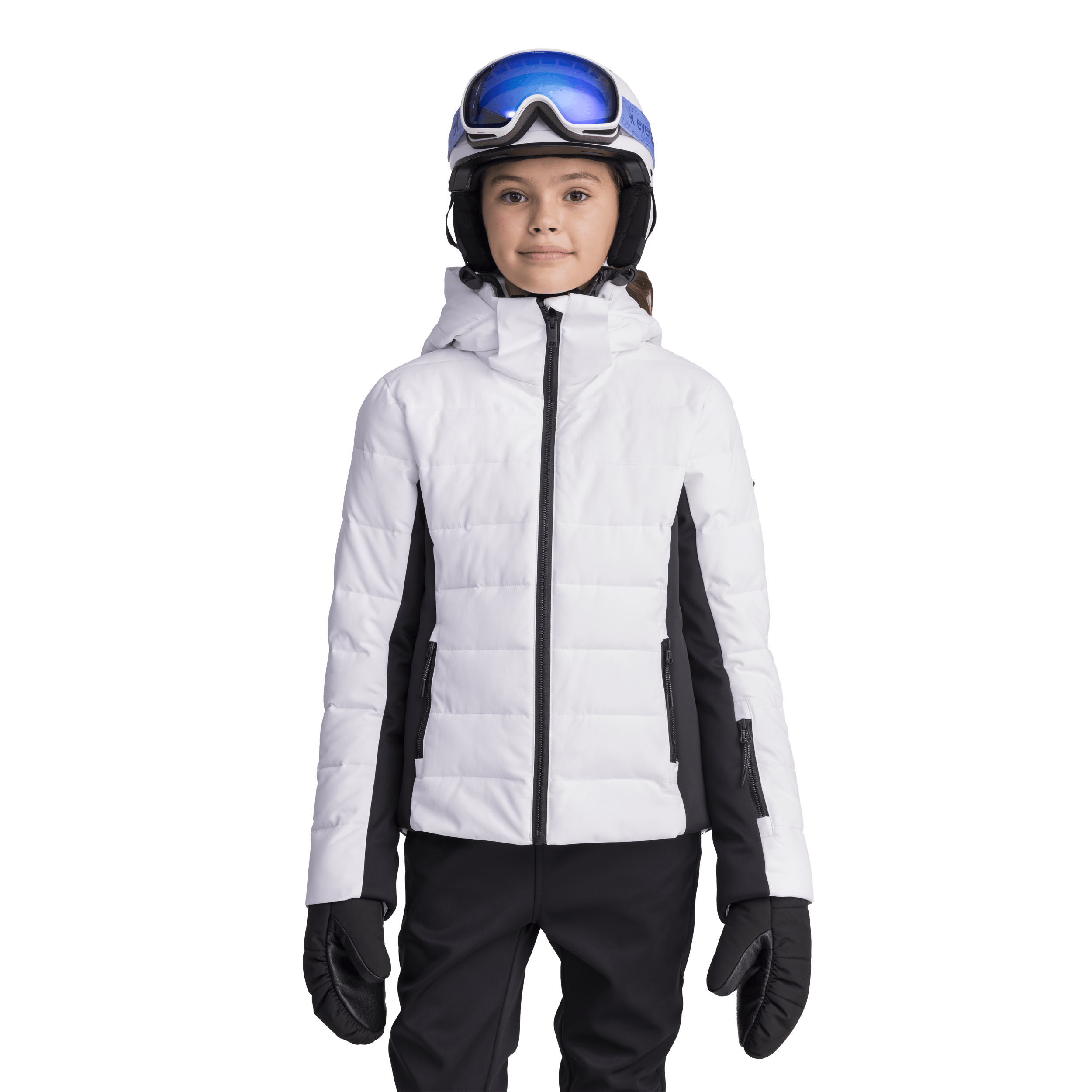 SKI FASHION JACKET WHITE/BLACK JUNIOR Everest Ski & Snowboard Jacket