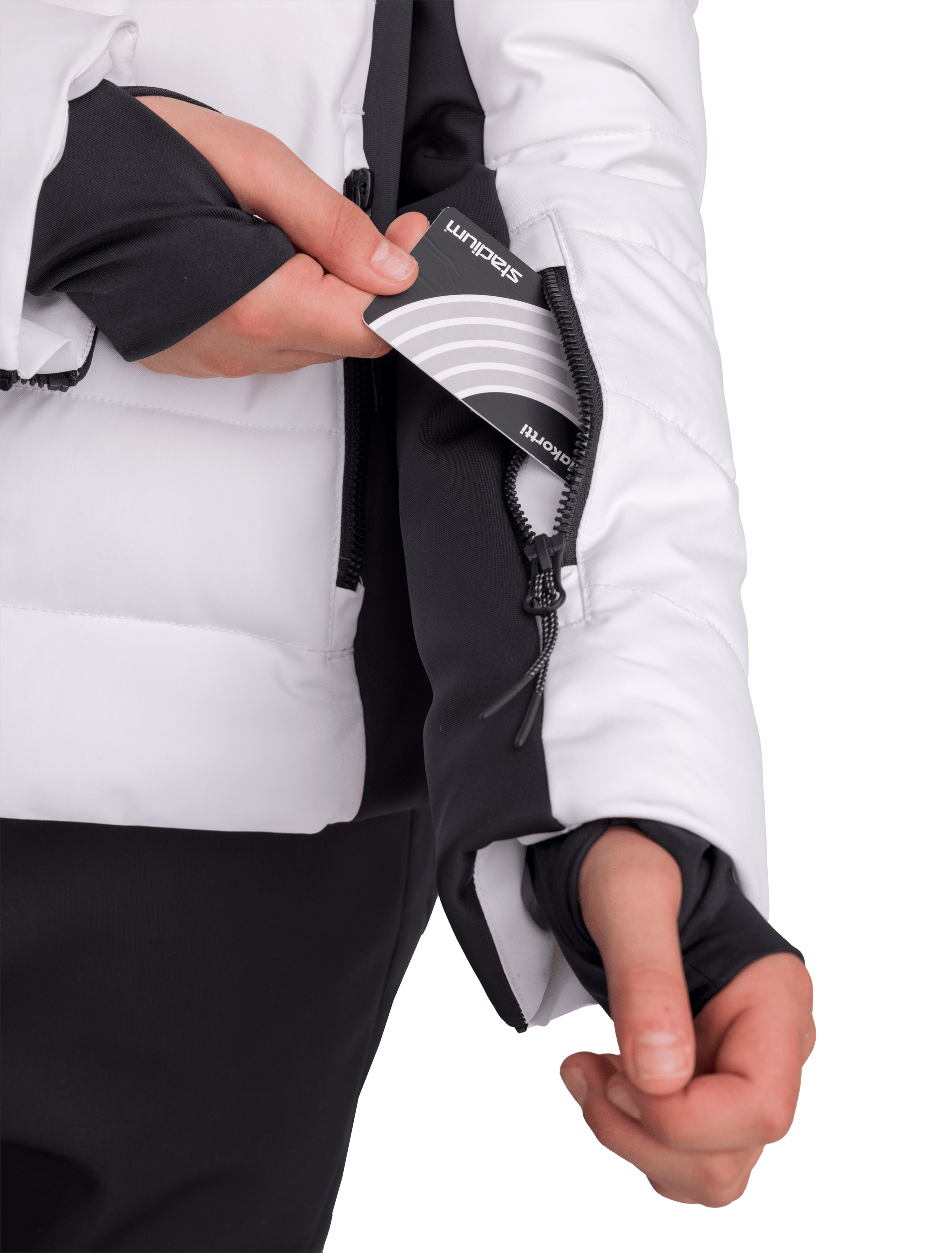 SKI FASHION JACKET WHITE/BLACK JUNIOR Everest Ski & Snowboard Jacket