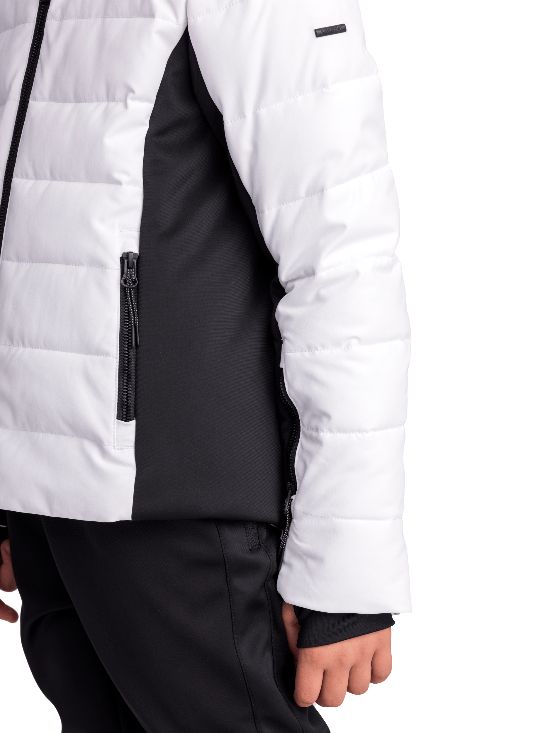 SKI FASHION JACKET WHITE/BLACK JUNIOR Everest Ski & Snowboard Jacket