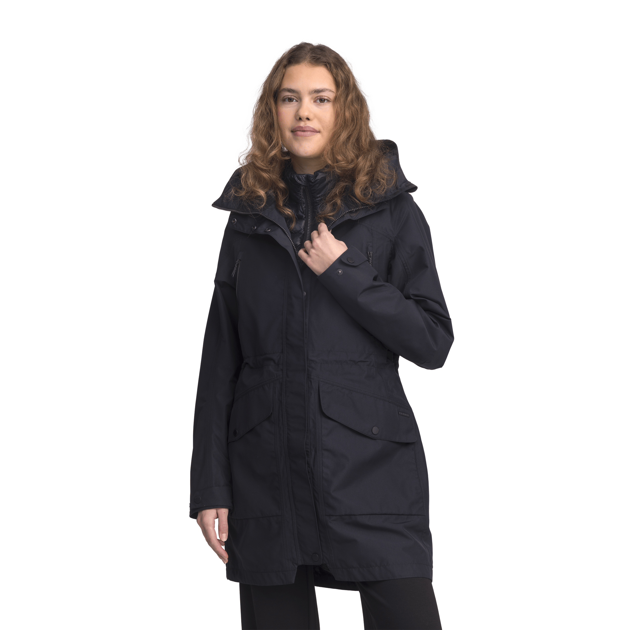 DAMEN FUNKTIONS-PARKA SCHWARZ Everest Gepolsterter Parka