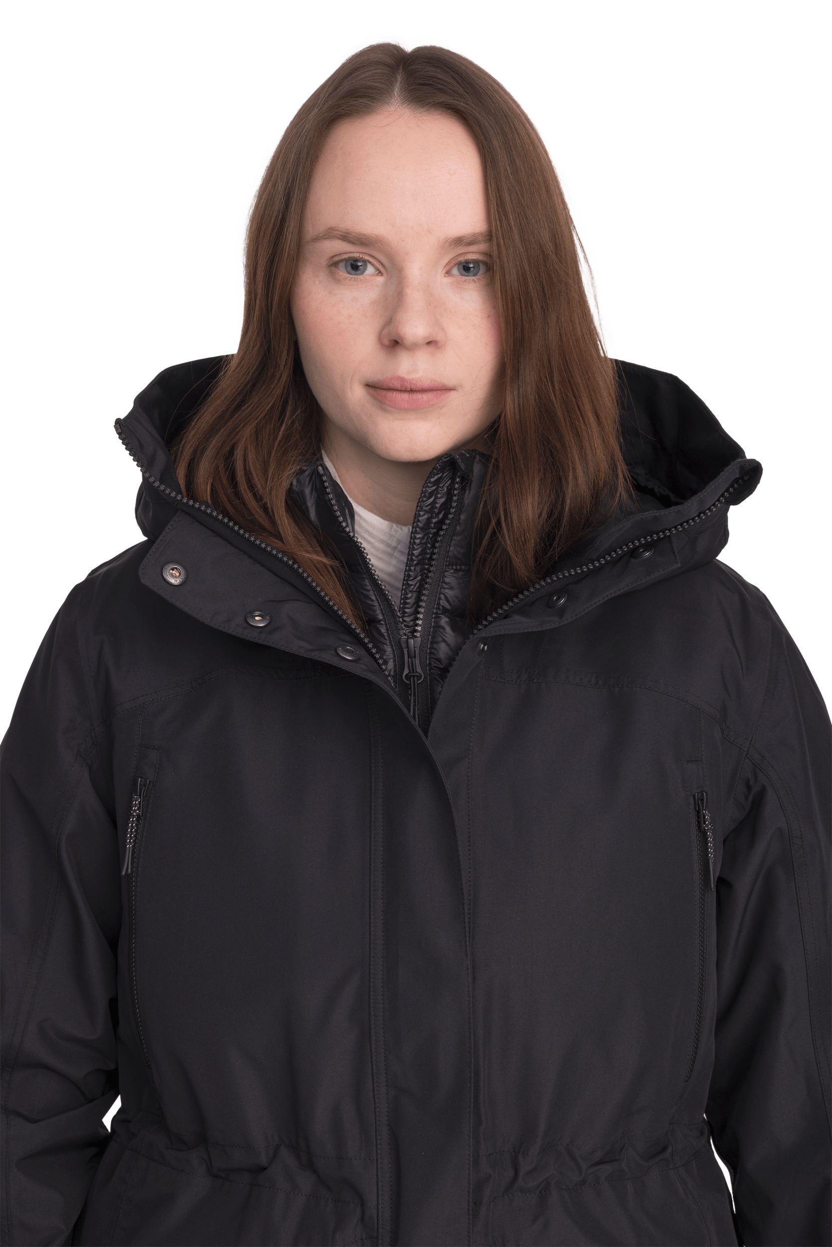 DAMEN FUNKTIONSPARKA SCHWARZ Everest Gefütterter Parka