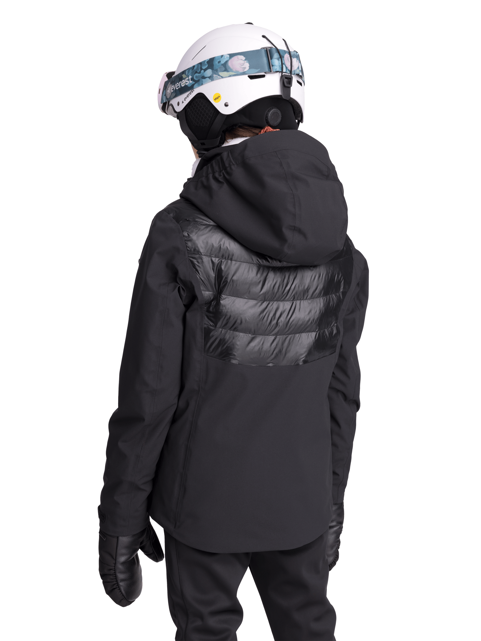 FLOW SOFTSHELL JACKET BLACK SHINY Everest Ski & Snowboard Jacket