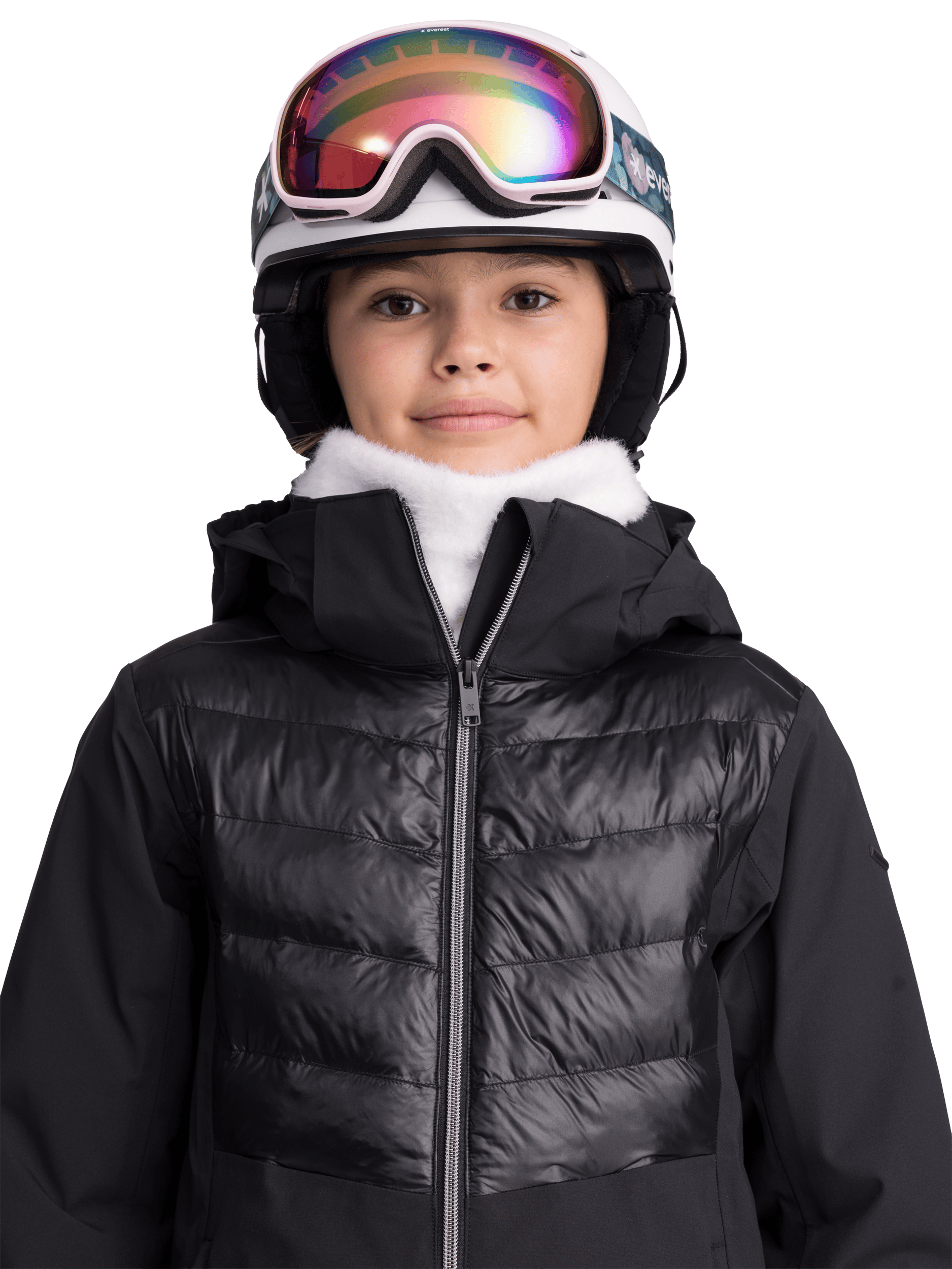 FLOW SOFTSHELL JACKET BLACK SHINY Everest Ski & Snowboard Jacket