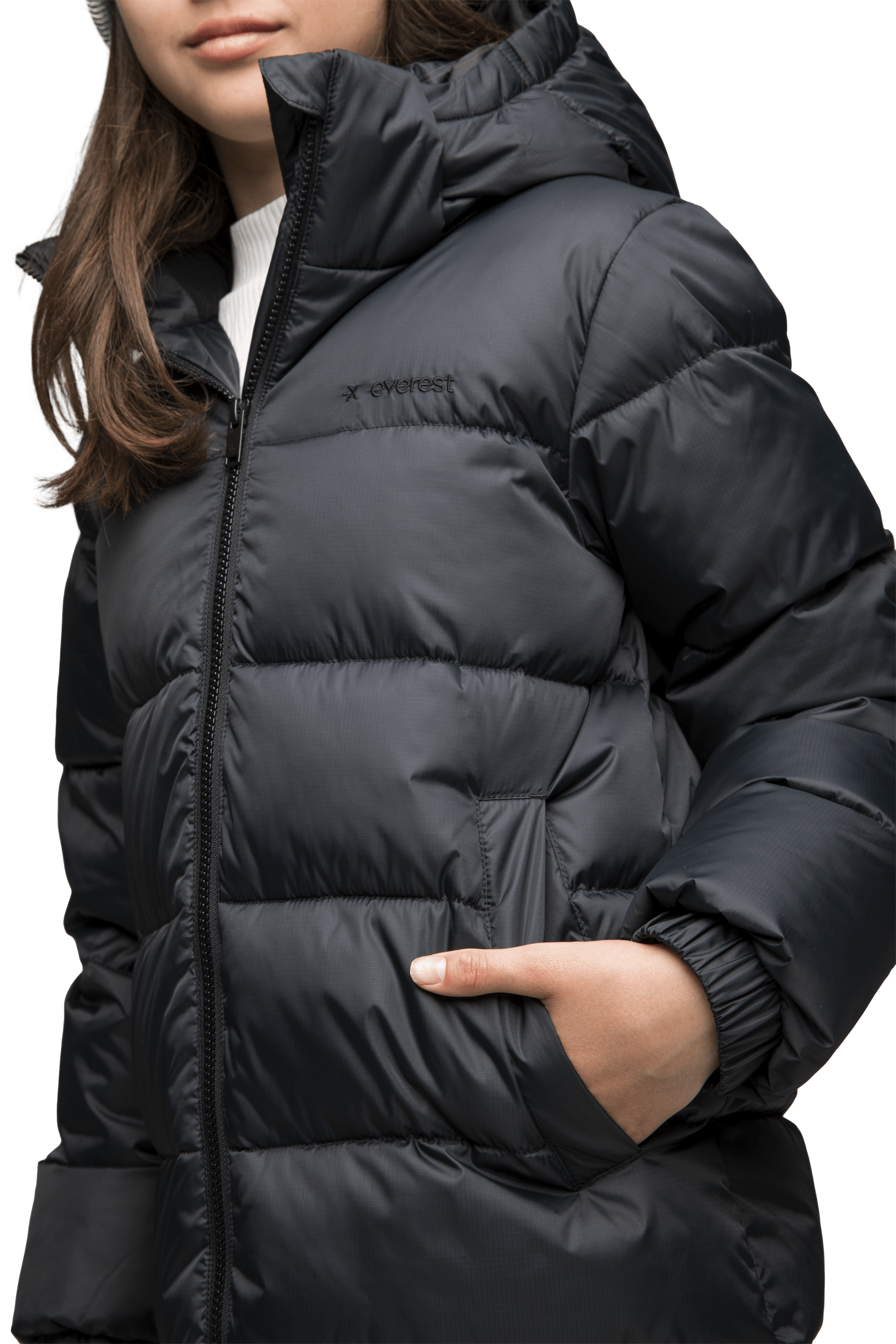 YAZZA MANTEL SCHWARZ Everest Gepolsterter Mantel