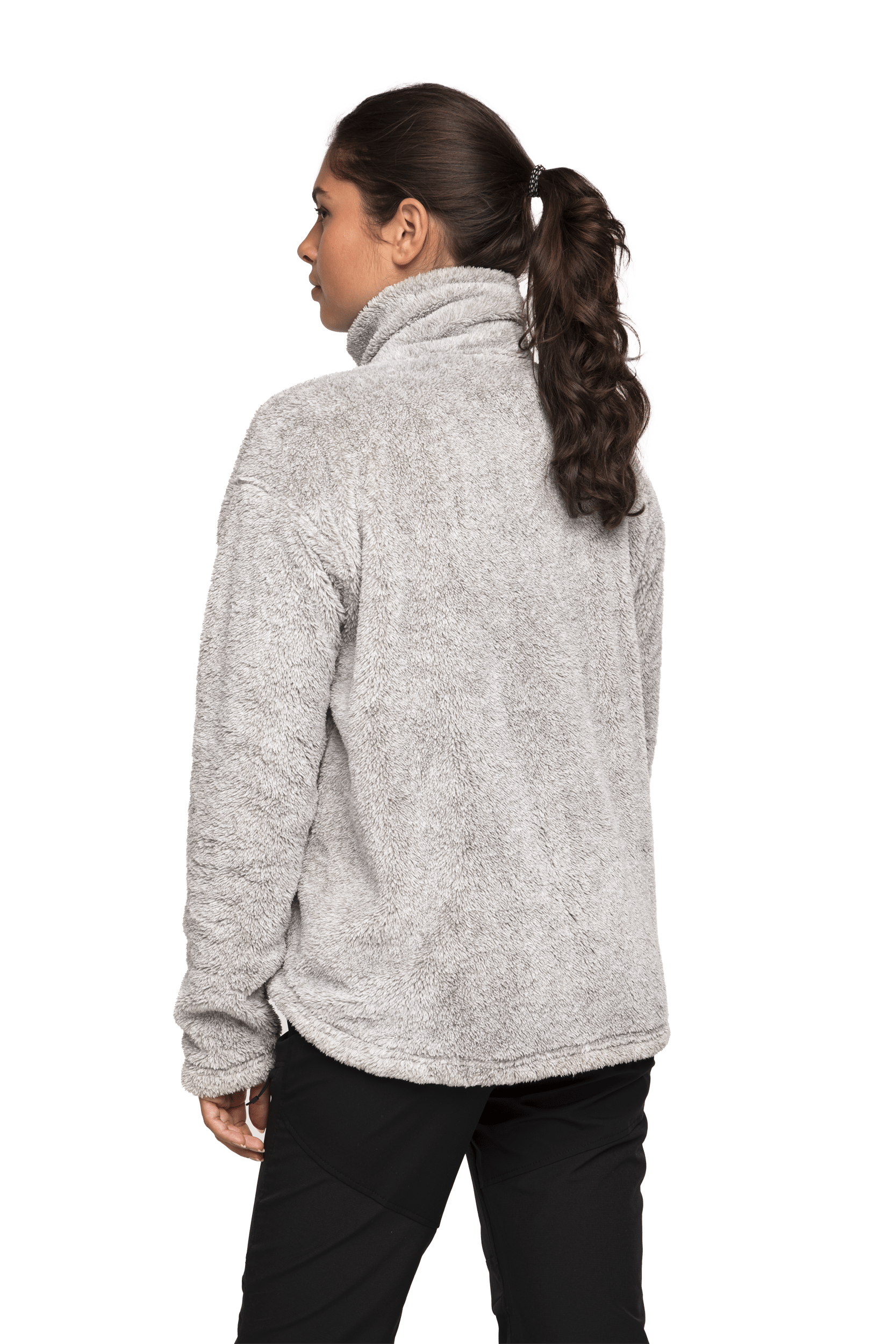 COZY PILE JACKET LT GREY MELANGE WOMEN Everest Pile Fleece