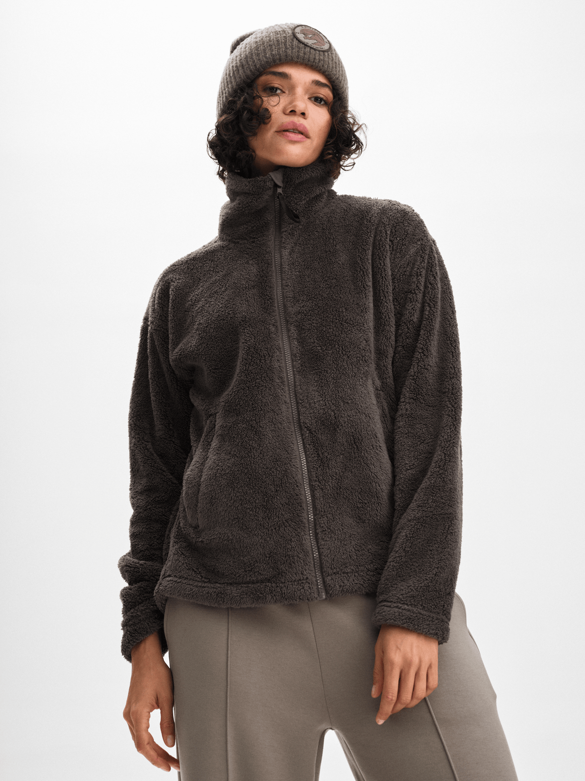 COZY PILE JACKET PLUM SLATE Everest Pile Fleece