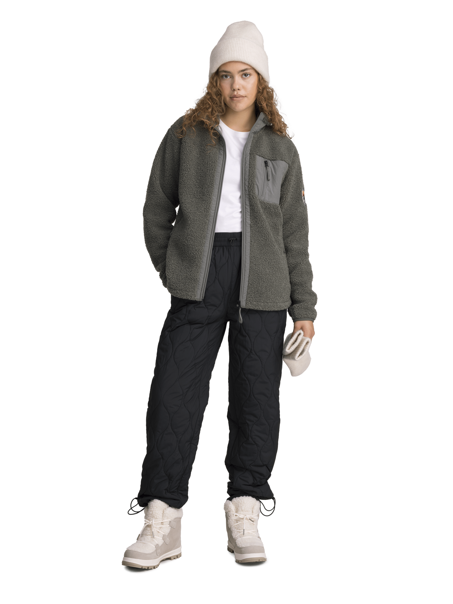 WILA PILE SHIRT KHAKI GREY Everest Pile Fleece