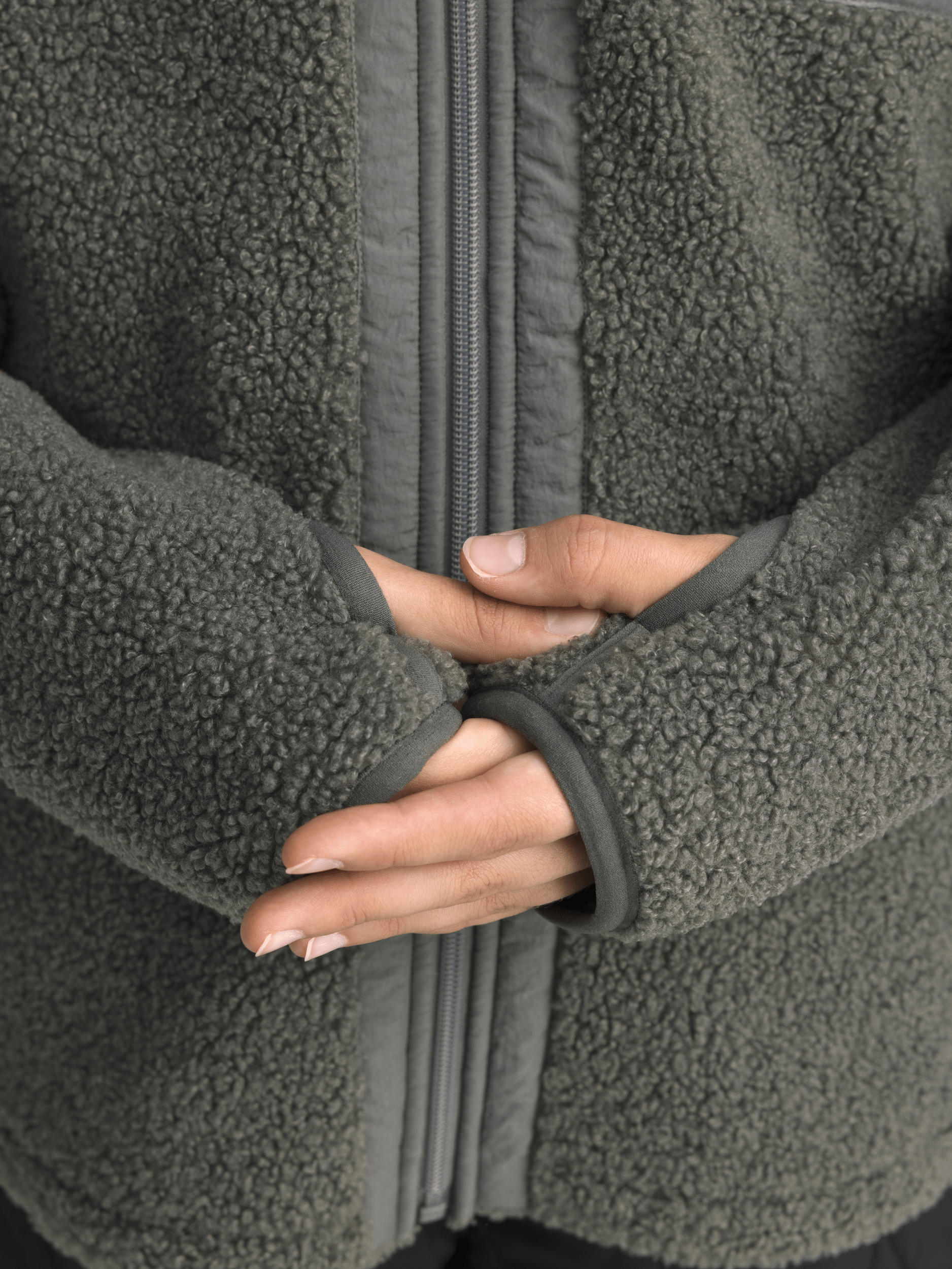 WILA PILE SHIRT KHAKI GREY Everest Pile Fleece