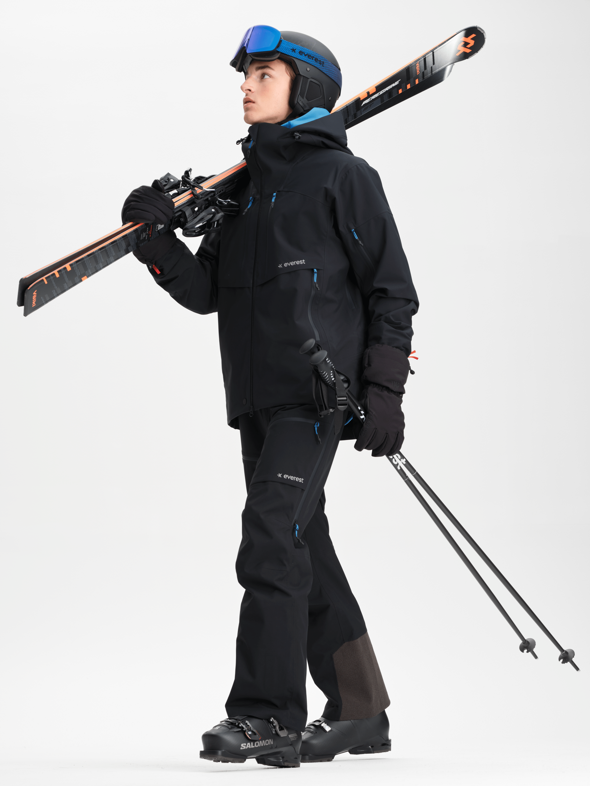 SPODNIE ICON 3 WARSTWOWE CZARNE/GLACJALNE Everest Spodnie narciarskie i snowboardowe