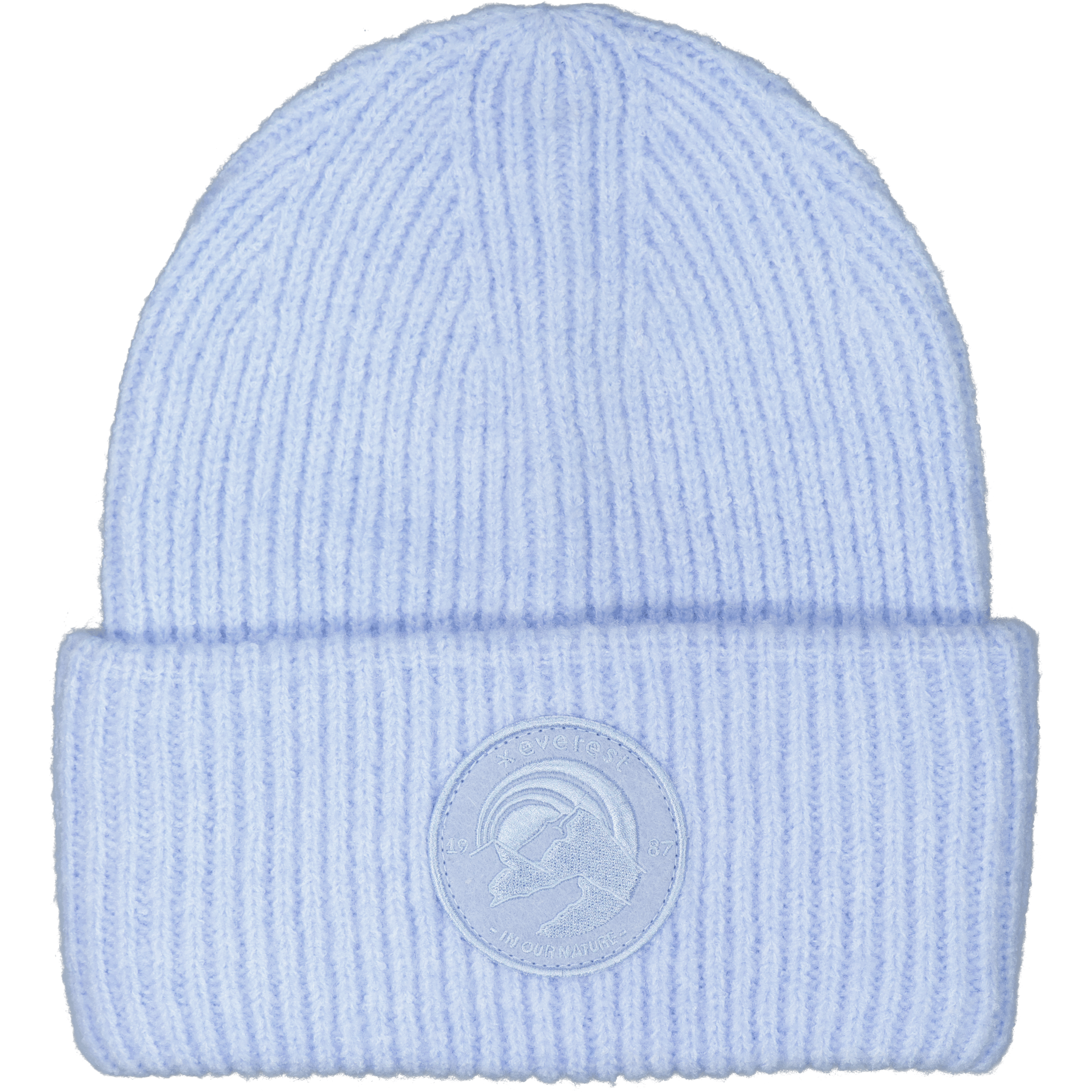 HEAVY KNIT BADGE BEANIE TINTED LAVENDEL Everest Beanie