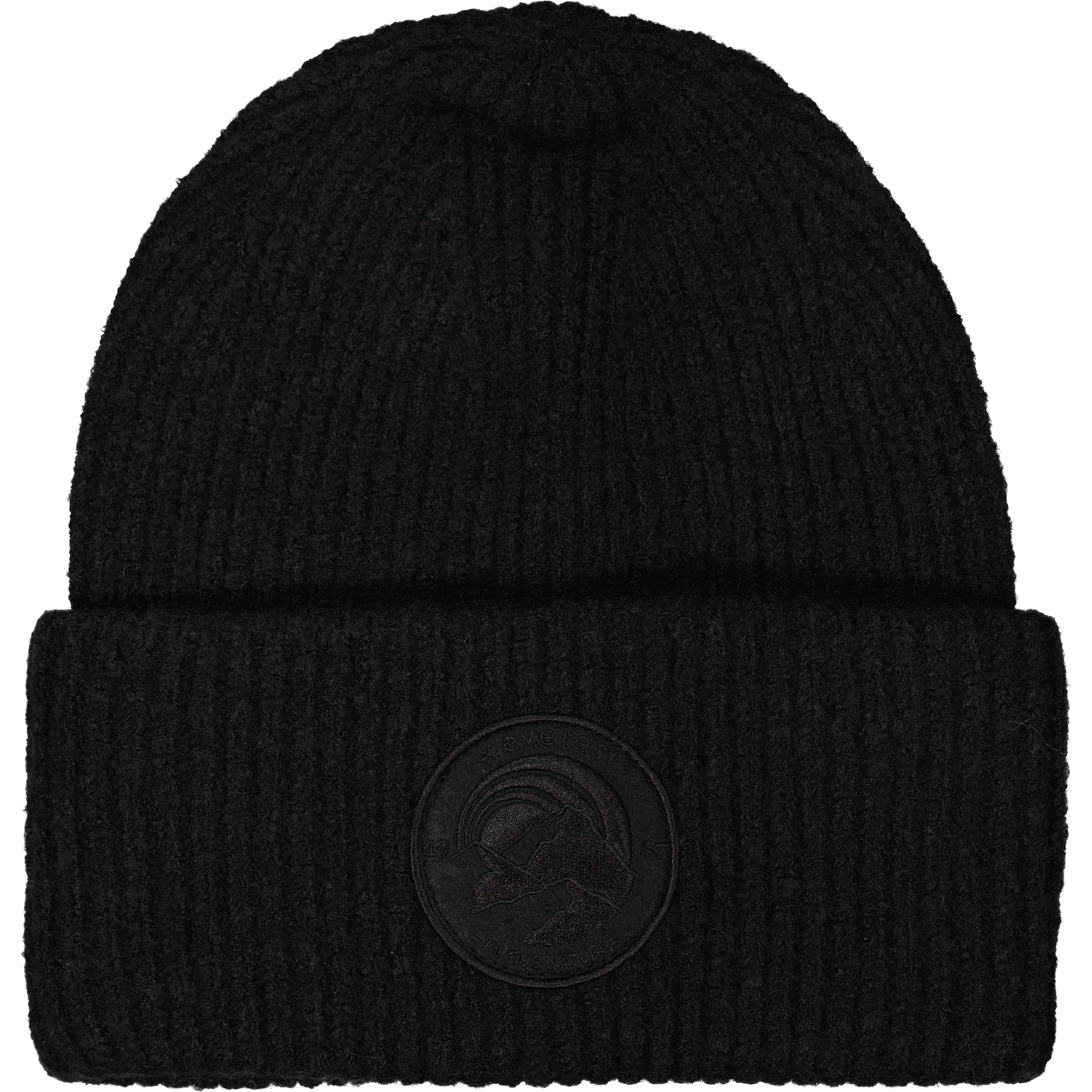 CIEPŁA CZAPKA Z NASZYWKĄ CZARNA Everest Czapka