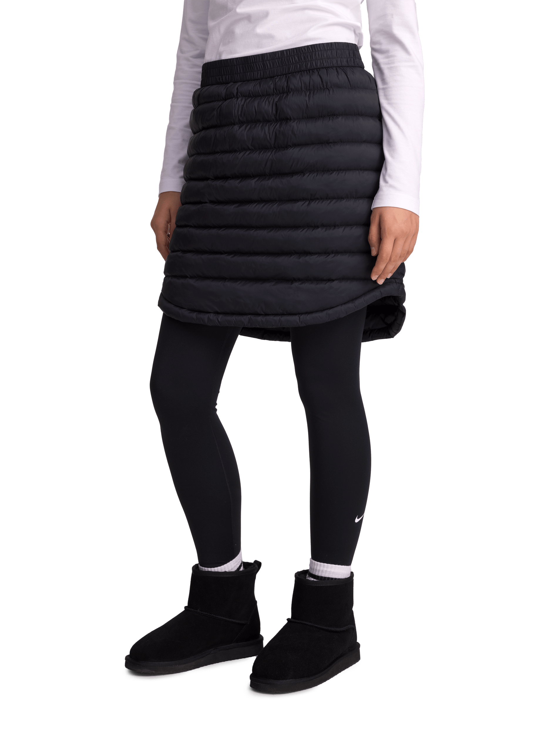 KURZER STEPPROCK SCHWARZ Everest Gepolsterter Rock