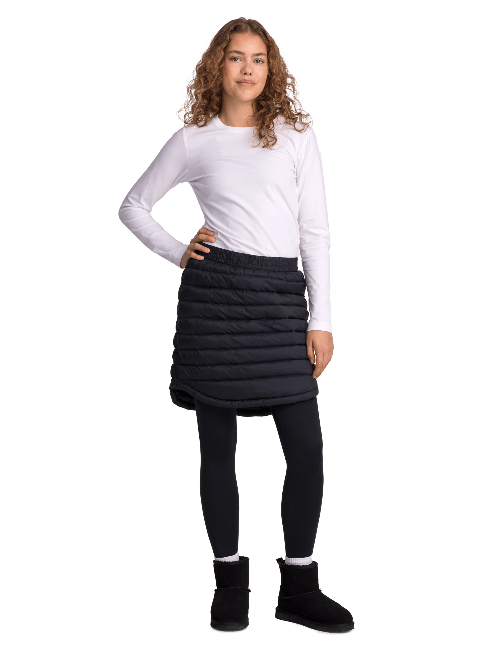 KURZER STEPPROCK SCHWARZ Everest Gepolsterter Rock