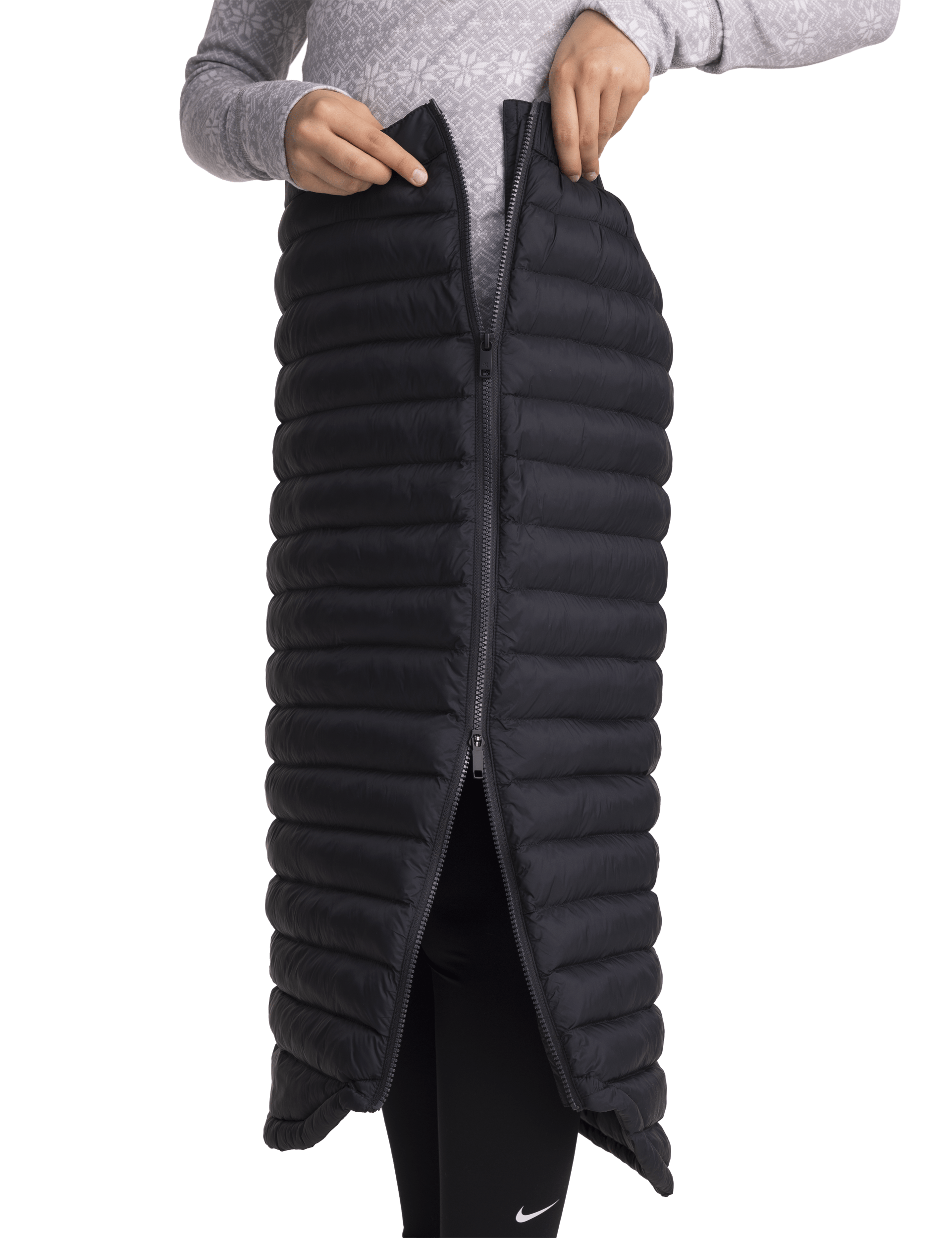 LONG QUILT SKIRT BLACK Everest Padded Skirt