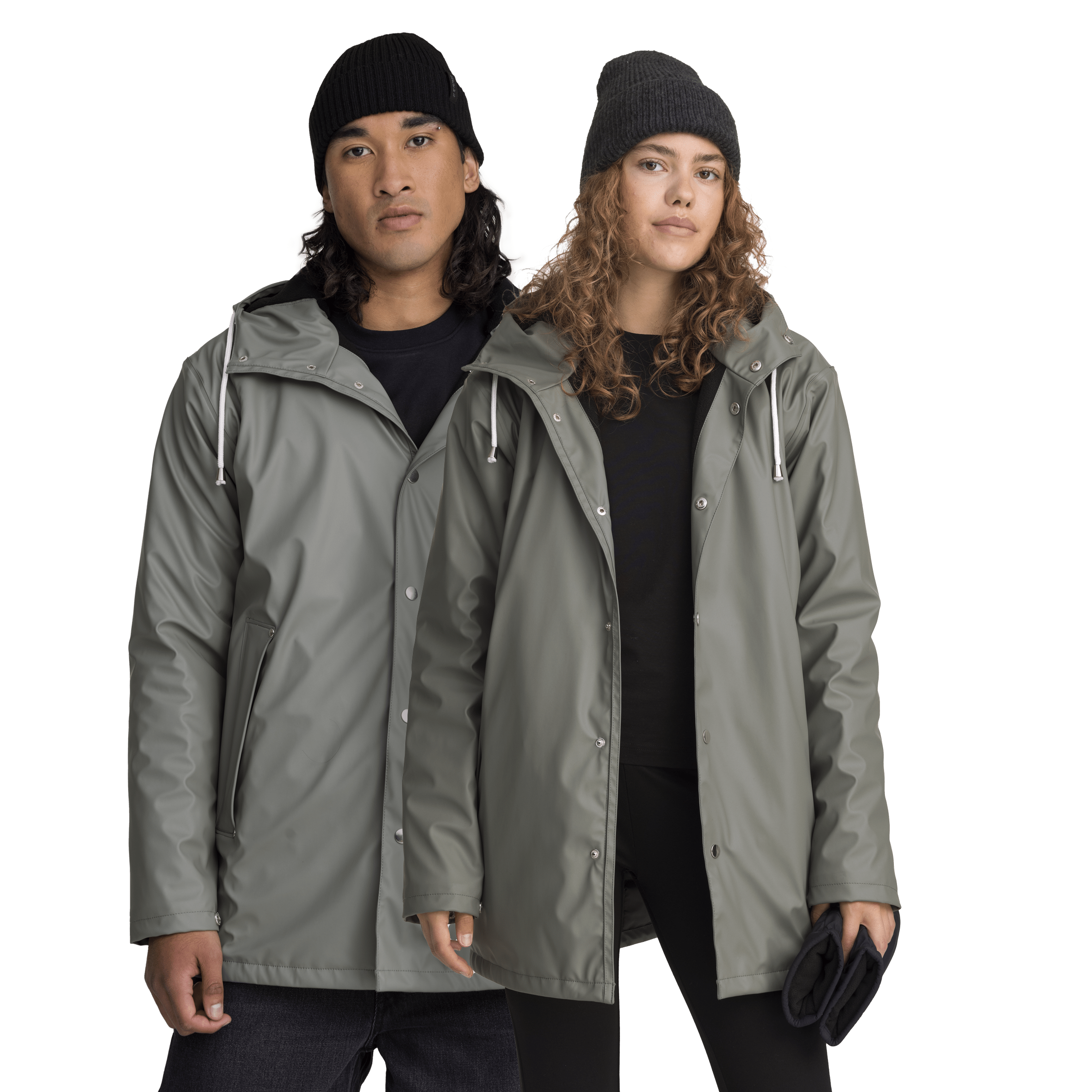 RAIN WARM COAT KHAKI GREY Everest All Weather Coat