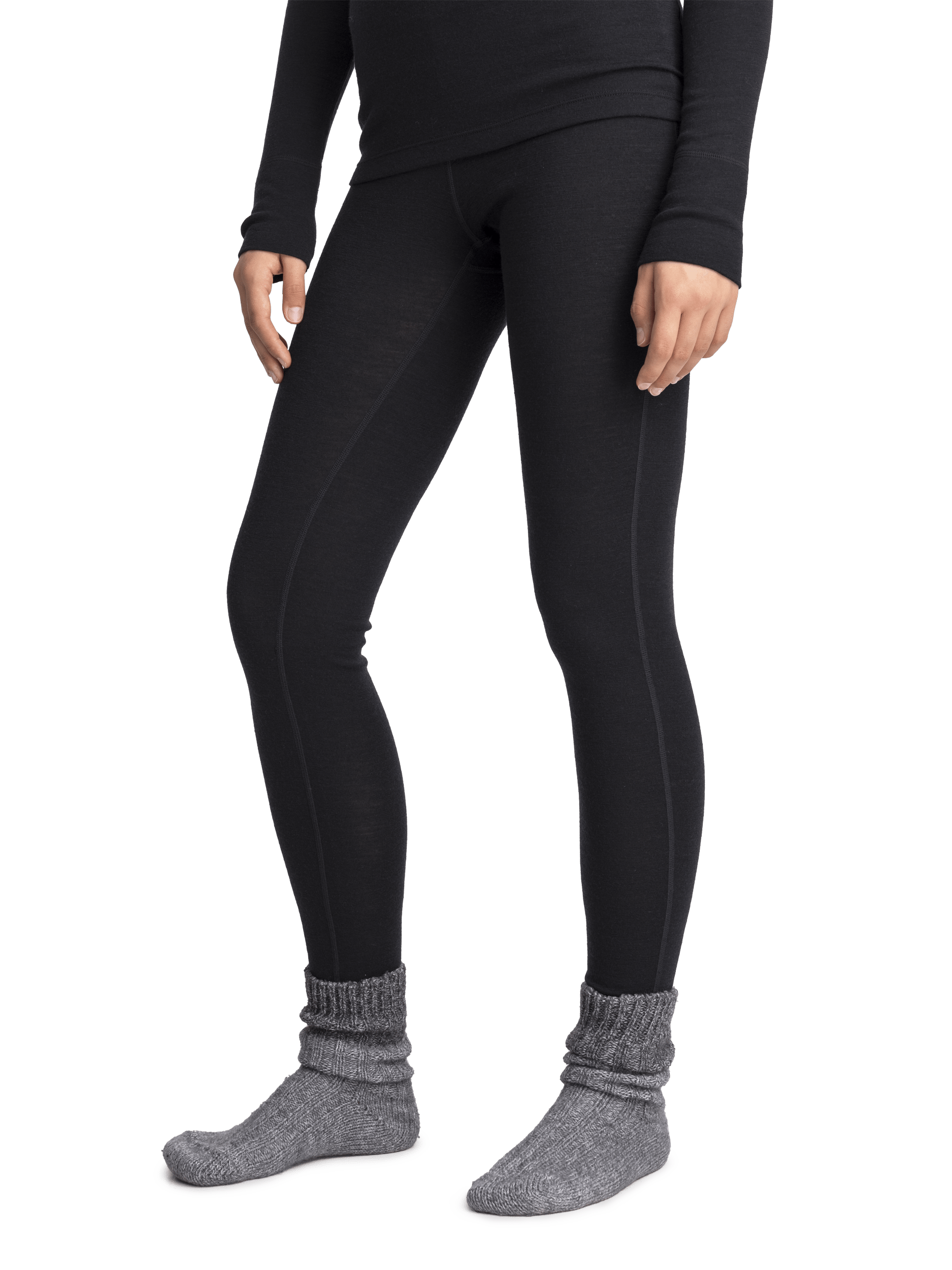 100% WEŁNIANE SPODNIE CZARNE DAMSKIE Everest Pierwsza warstwa z wełny