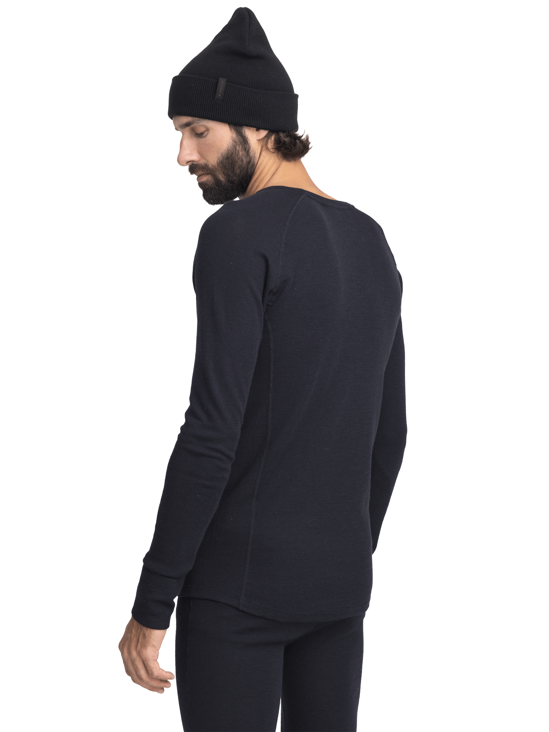 100 WOOL SHT CZARNY Everest Warstwa podstawowa z wełny