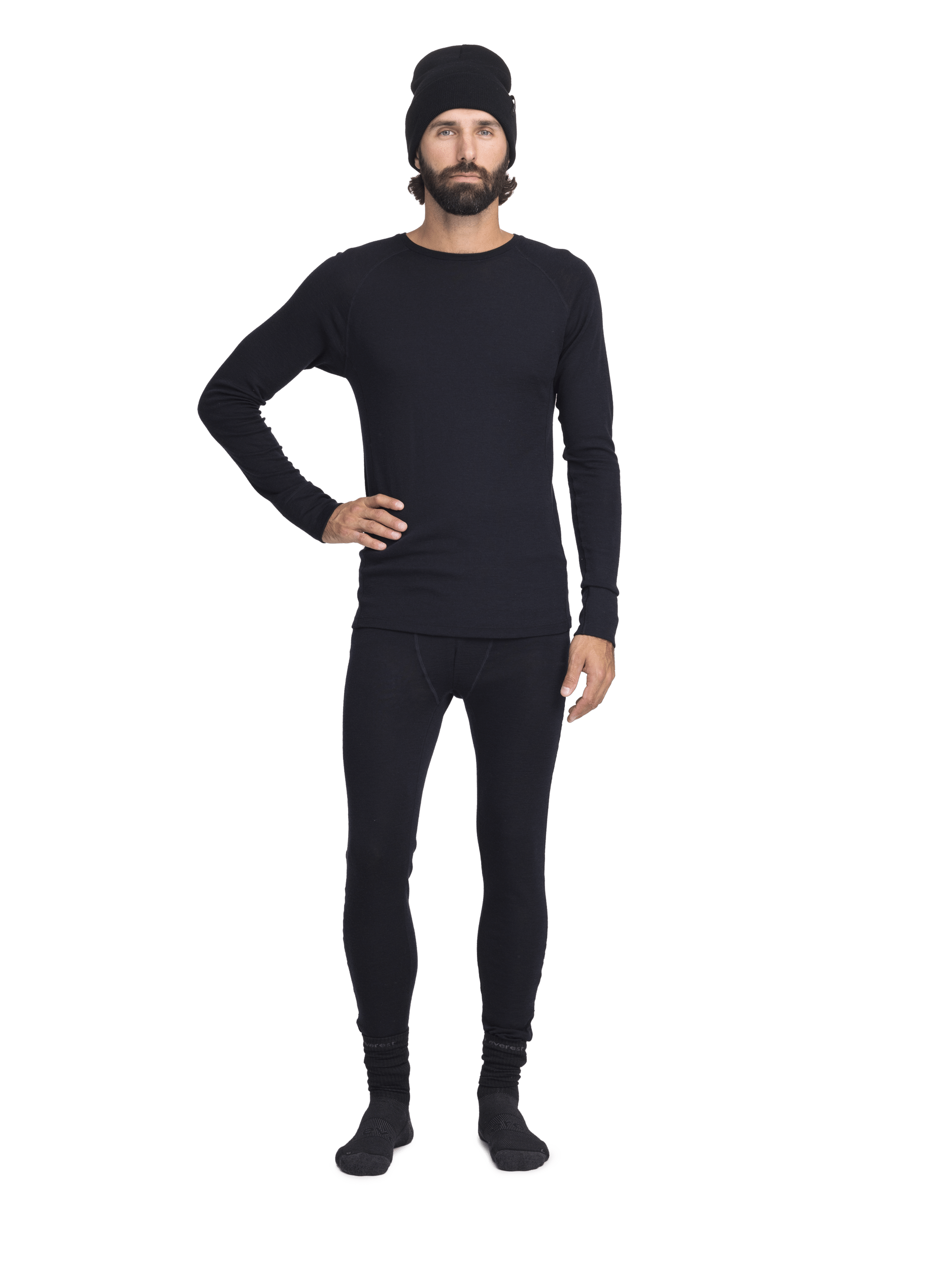 100 WOOL PNT CZARNY Everest Pierwsza warstwa wełniana